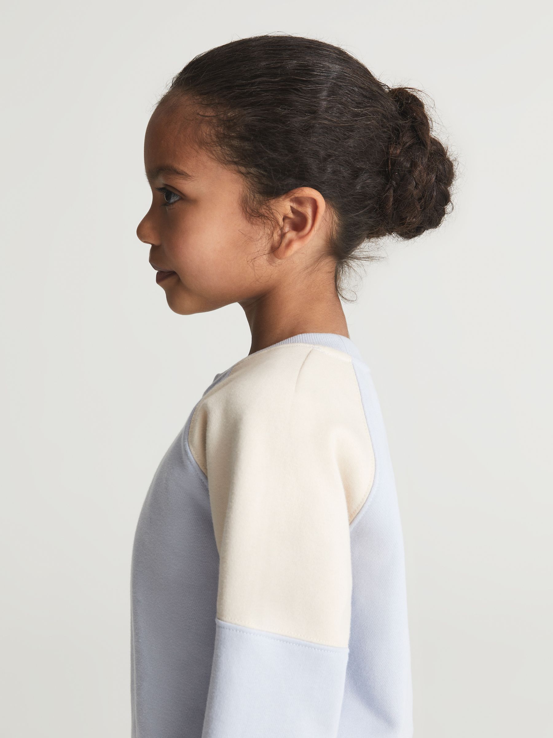 Colourblock Jersey Sweatshirt in Blue - Image 4 of 7