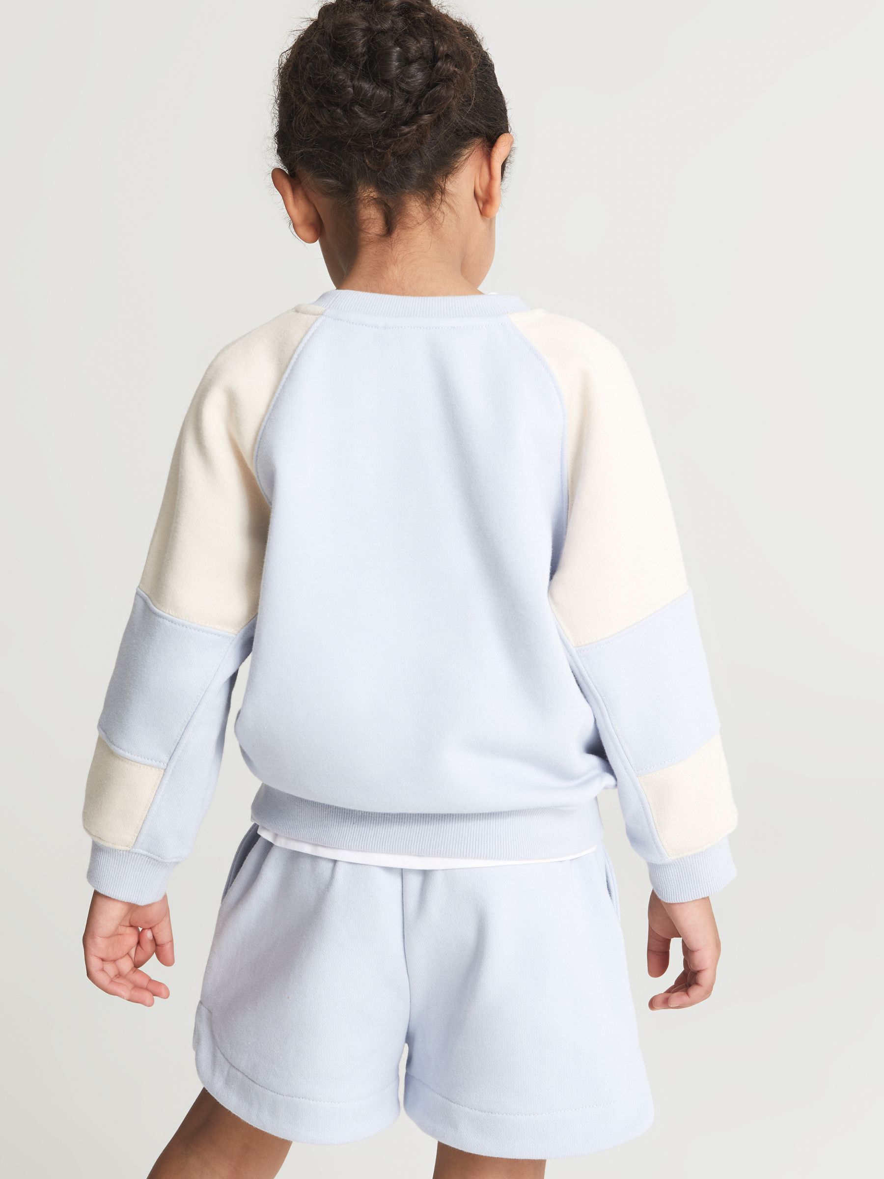 Colourblock Jersey Sweatshirt in Blue - Image 5 of 7