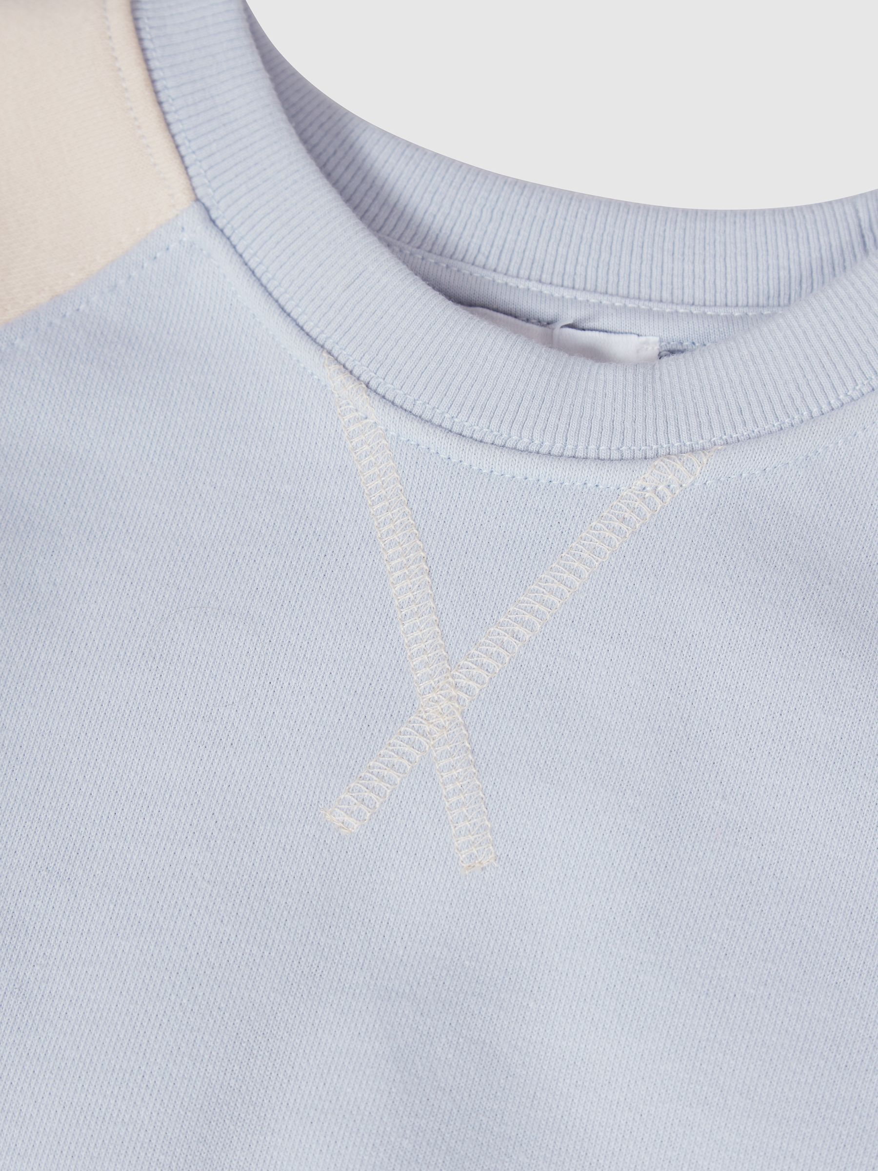 Colourblock Jersey Sweatshirt in Blue - Image 7 of 7