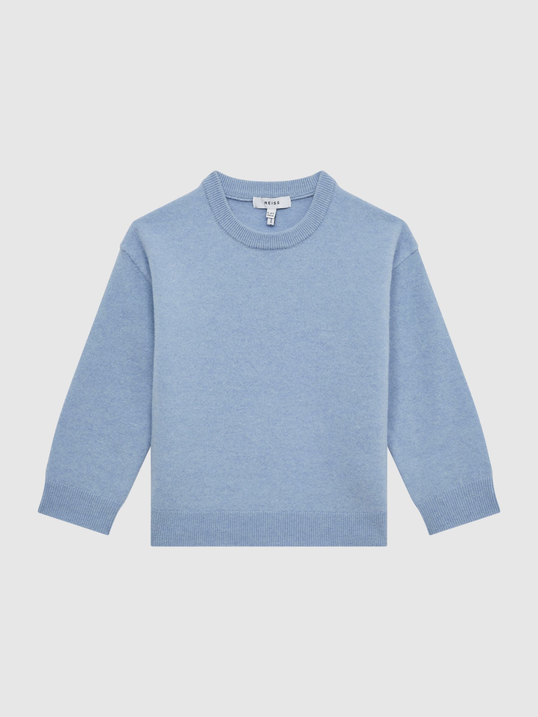 Senior Merino Jumper in Soft Blue - Image 2 of 5
