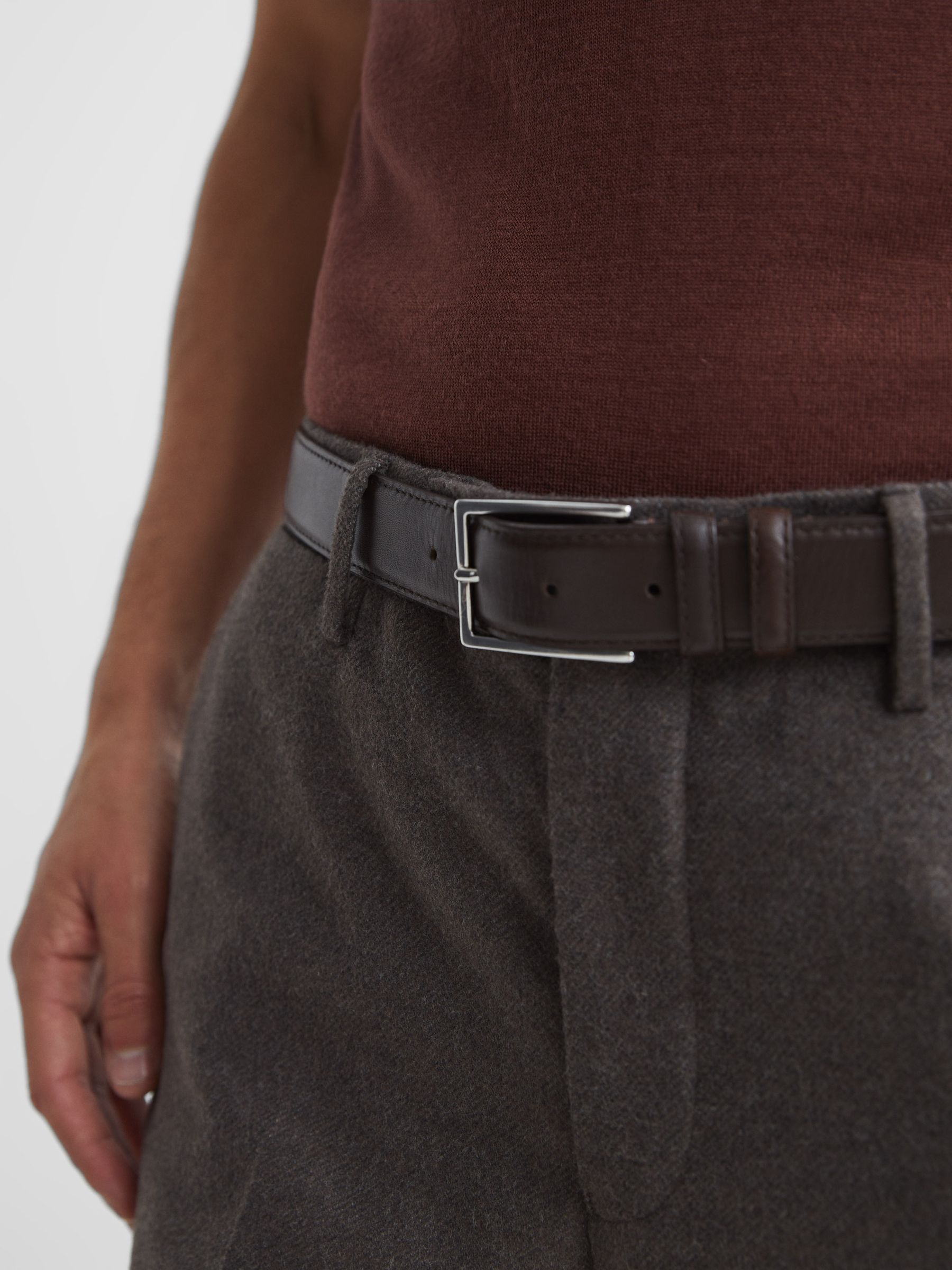 Formal Suit Belt in Chocolate - Image 2 of 5