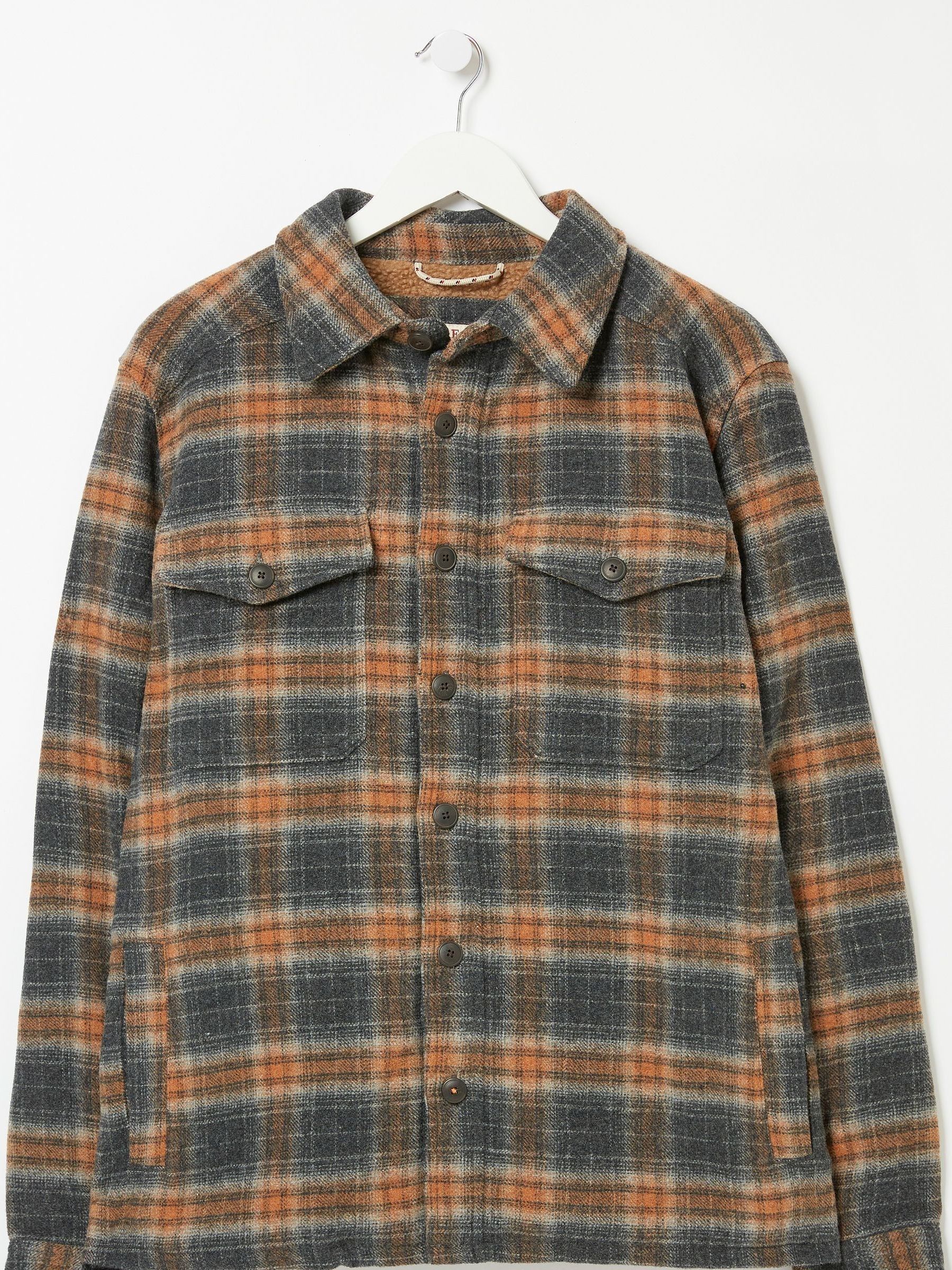 Grey Fjord Check Overshirt - Image 4 of 4