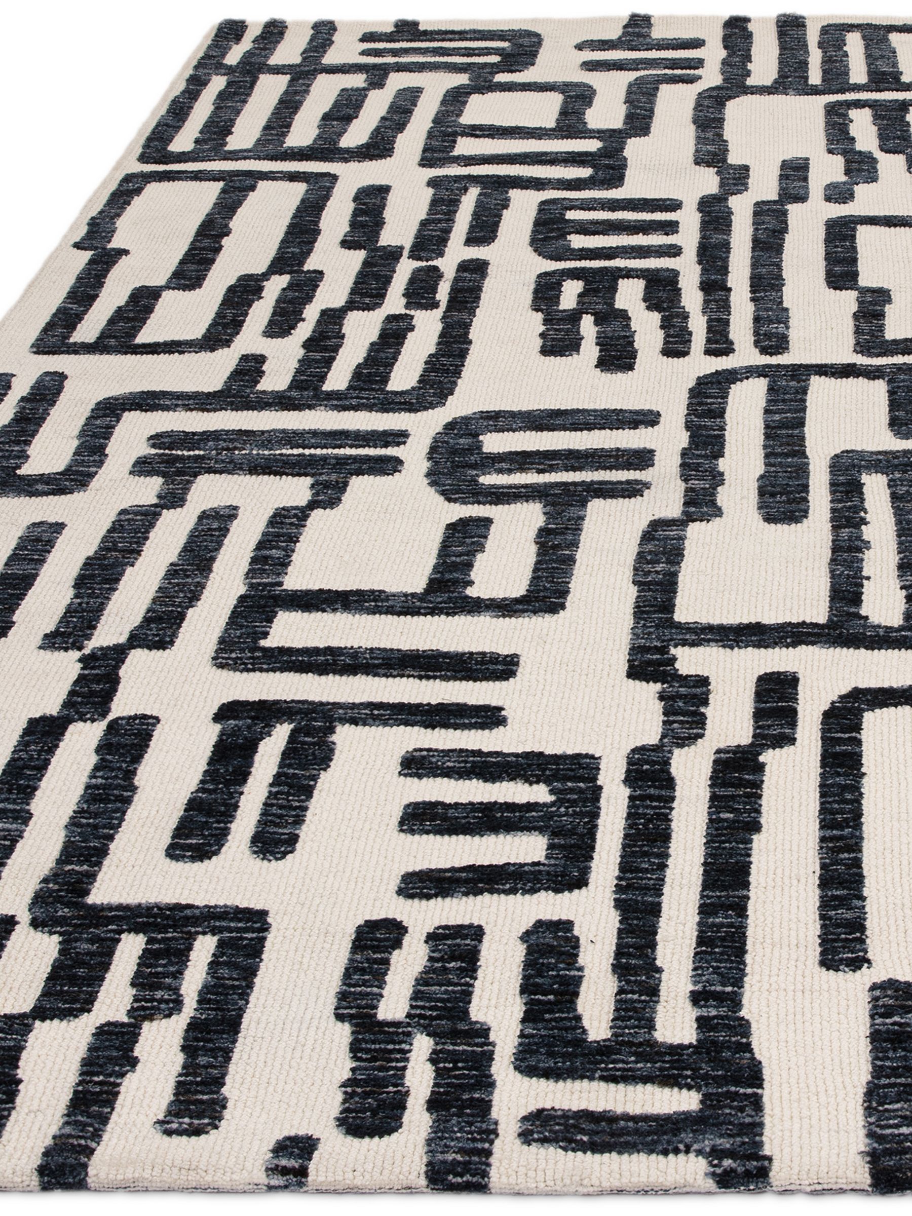 Asiatic Rugs Cream Mason Script Rug - Image 3 of 6