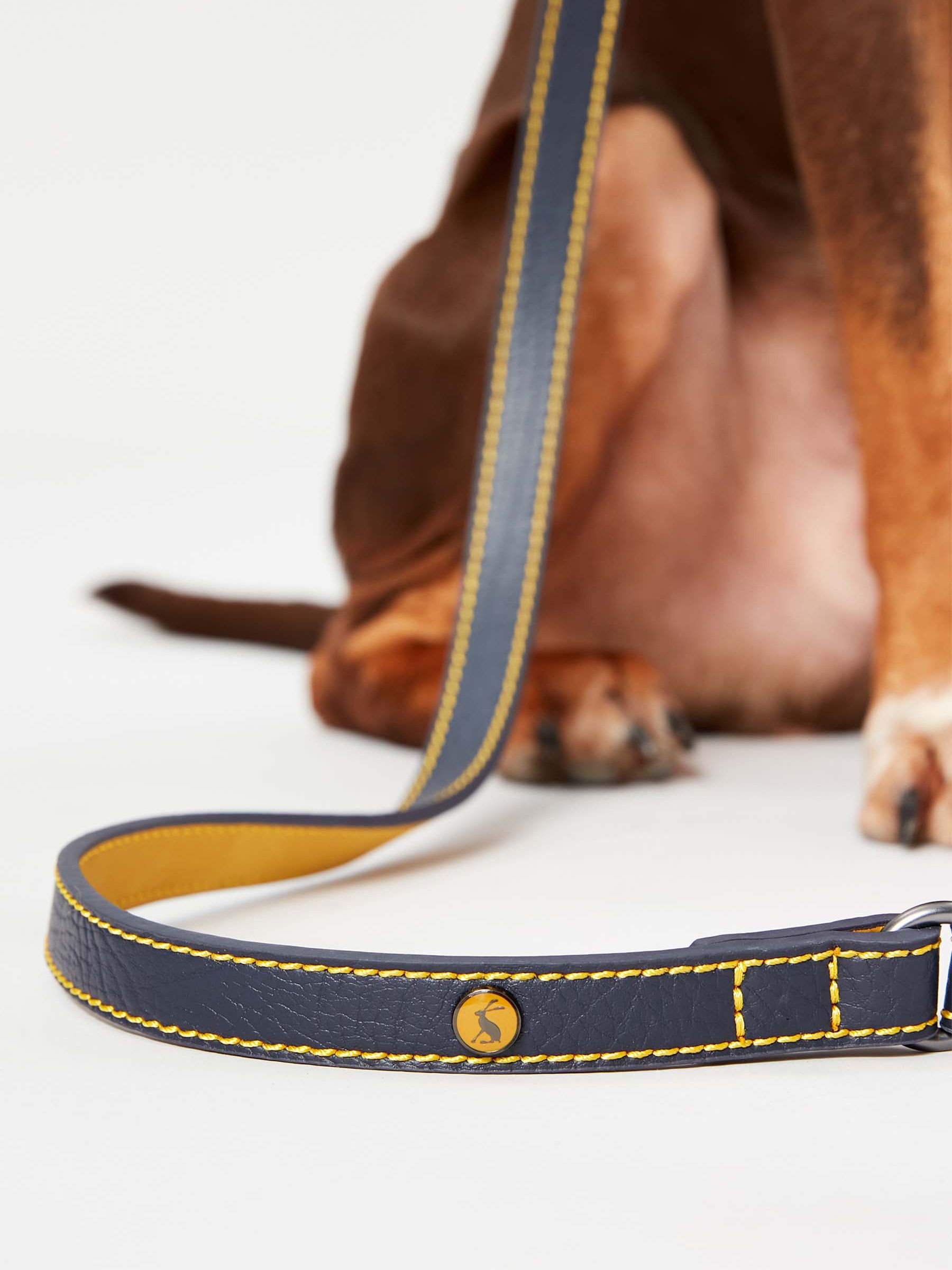 Navy Leather Dog Lead - Image 2 of 4