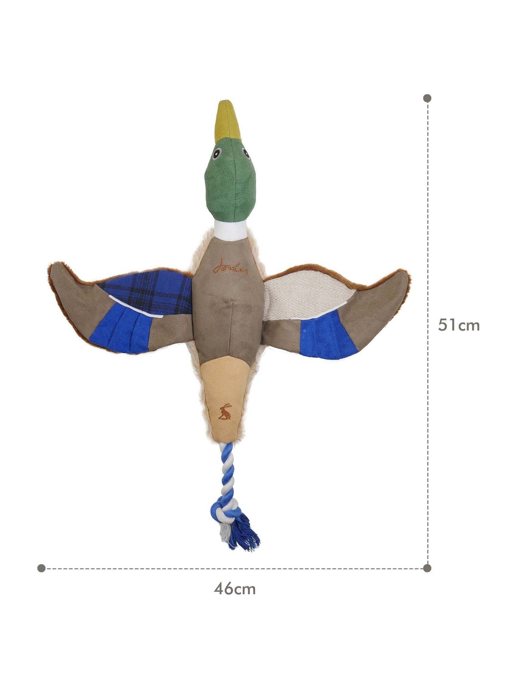 Blue Premium Plush Duck Dog Toy - Image 3 of 4