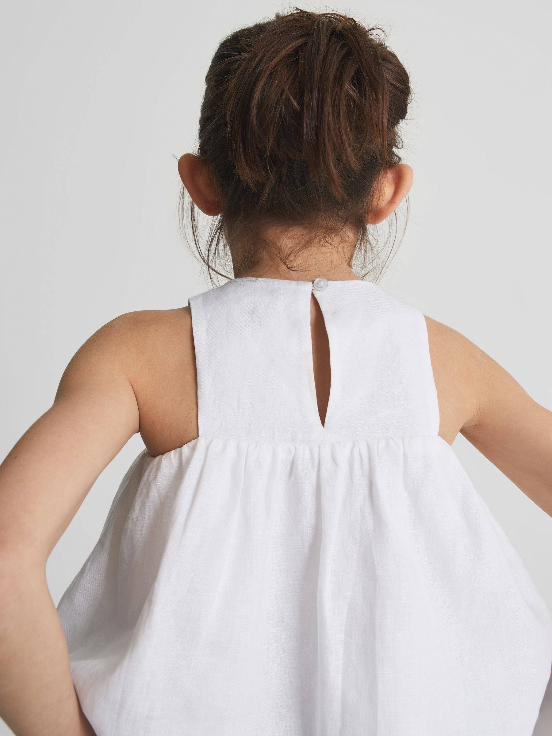 Linen Top in White - Image 5 of 6