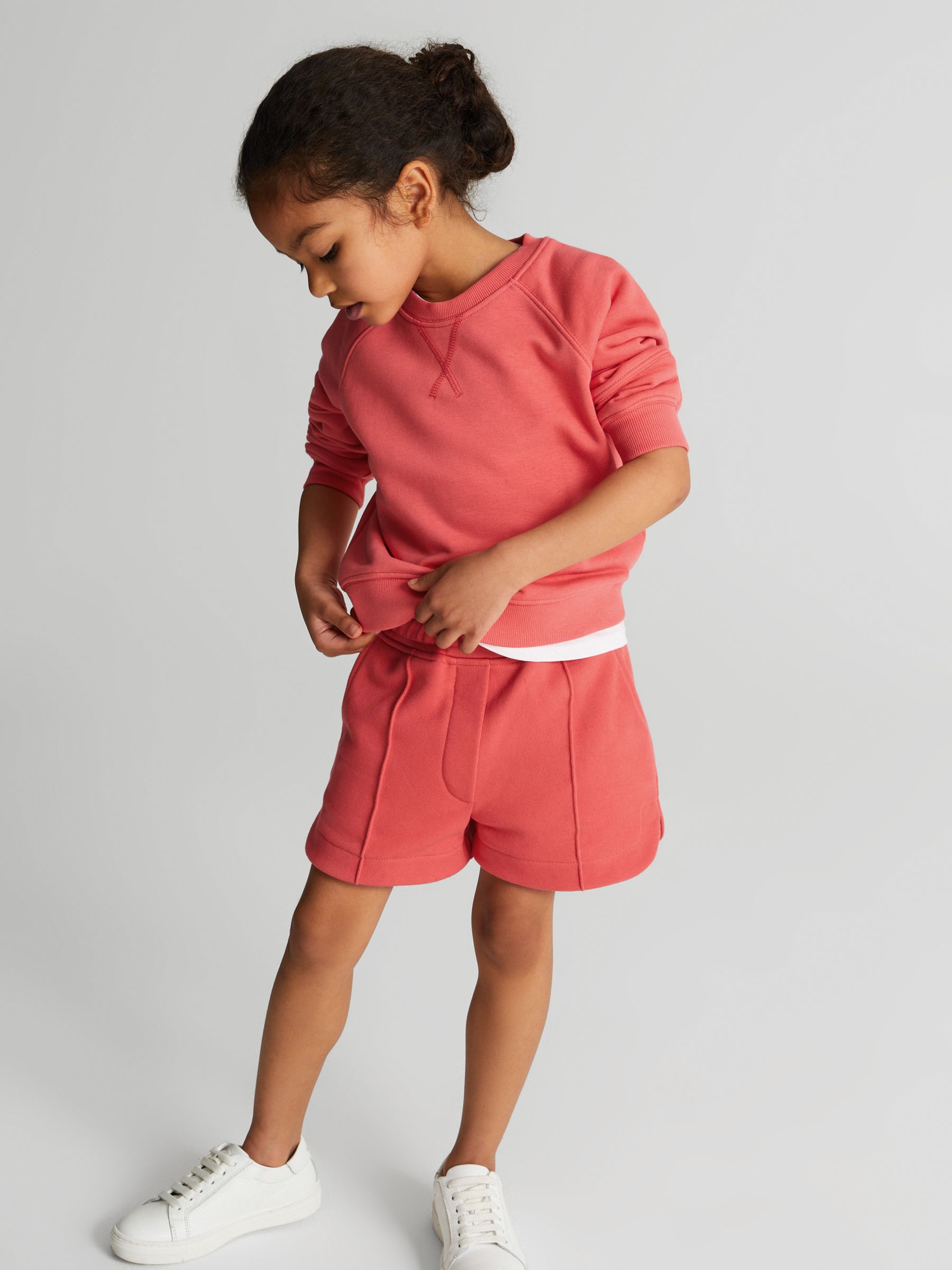 Jersey Shorts in Coral - Image 1 of 5