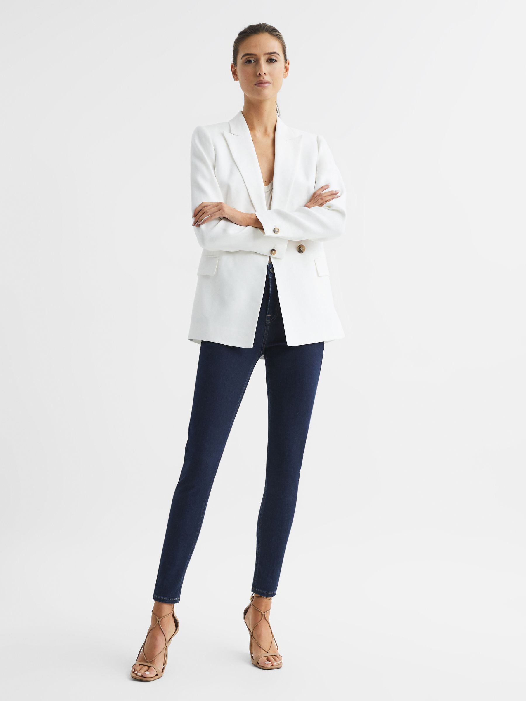 Mid Rise Skinny Jeans in Indigo - Image 8 of 8