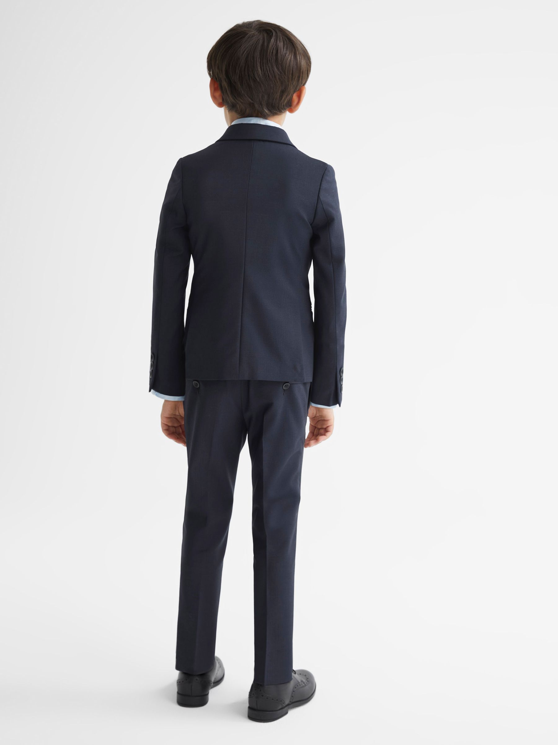 Junior Modern Fit Mixer Blazer in Navy - Image 5 of 6