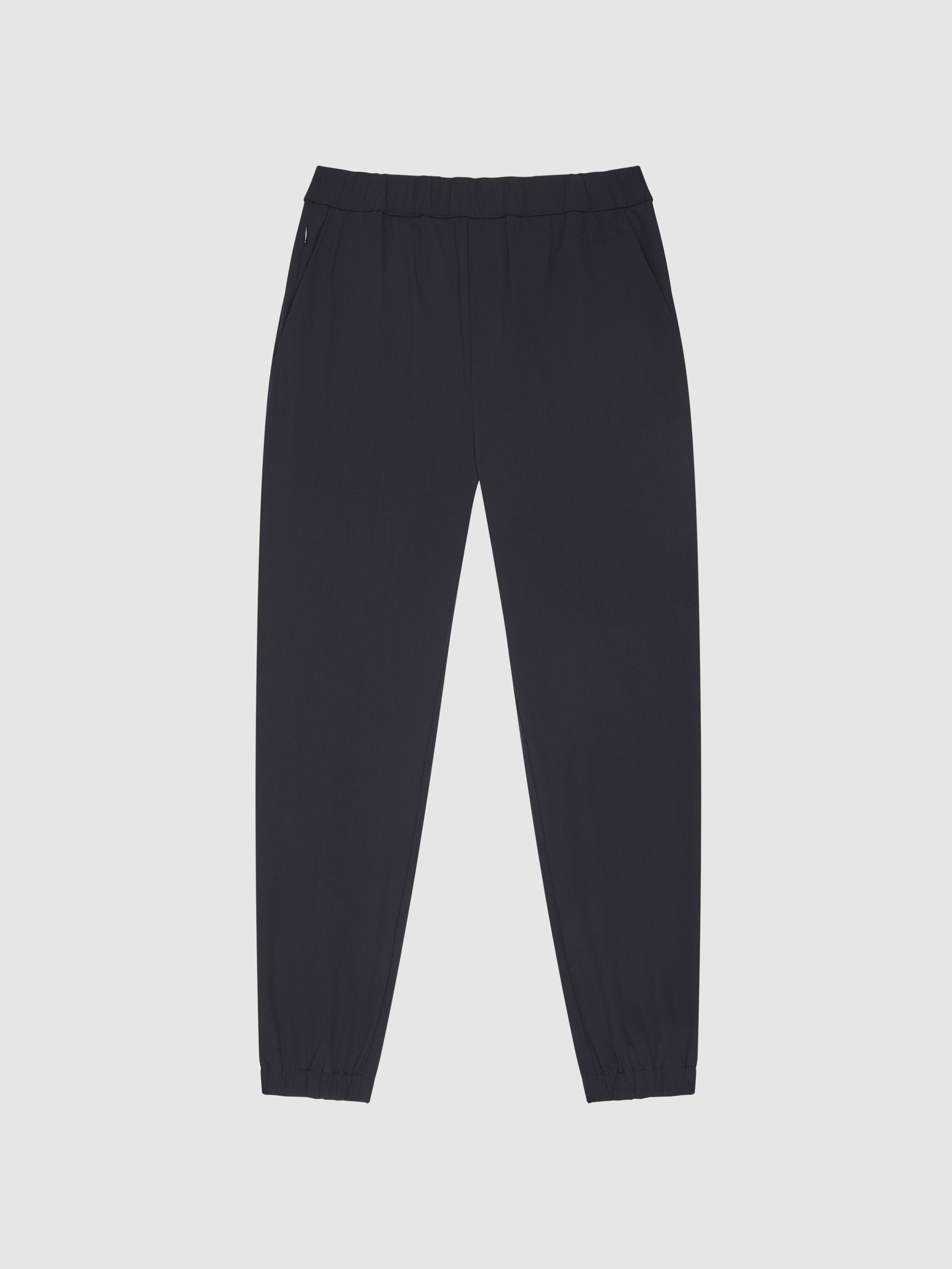Elasticated Waist Technical Trousers in Navy - Image 2 of 6 Elasticated Waist Technical Trousers in Navy - Image 2 of 6