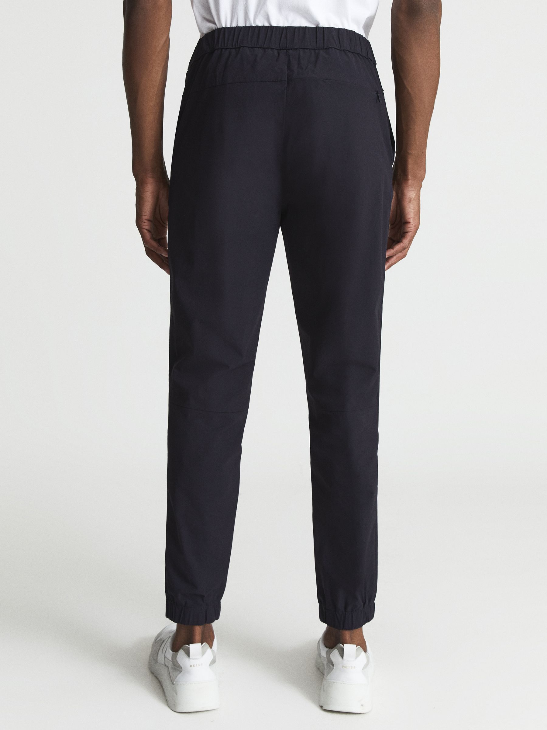 Elasticated Waist Technical Trousers in Navy - Image 5 of 6
