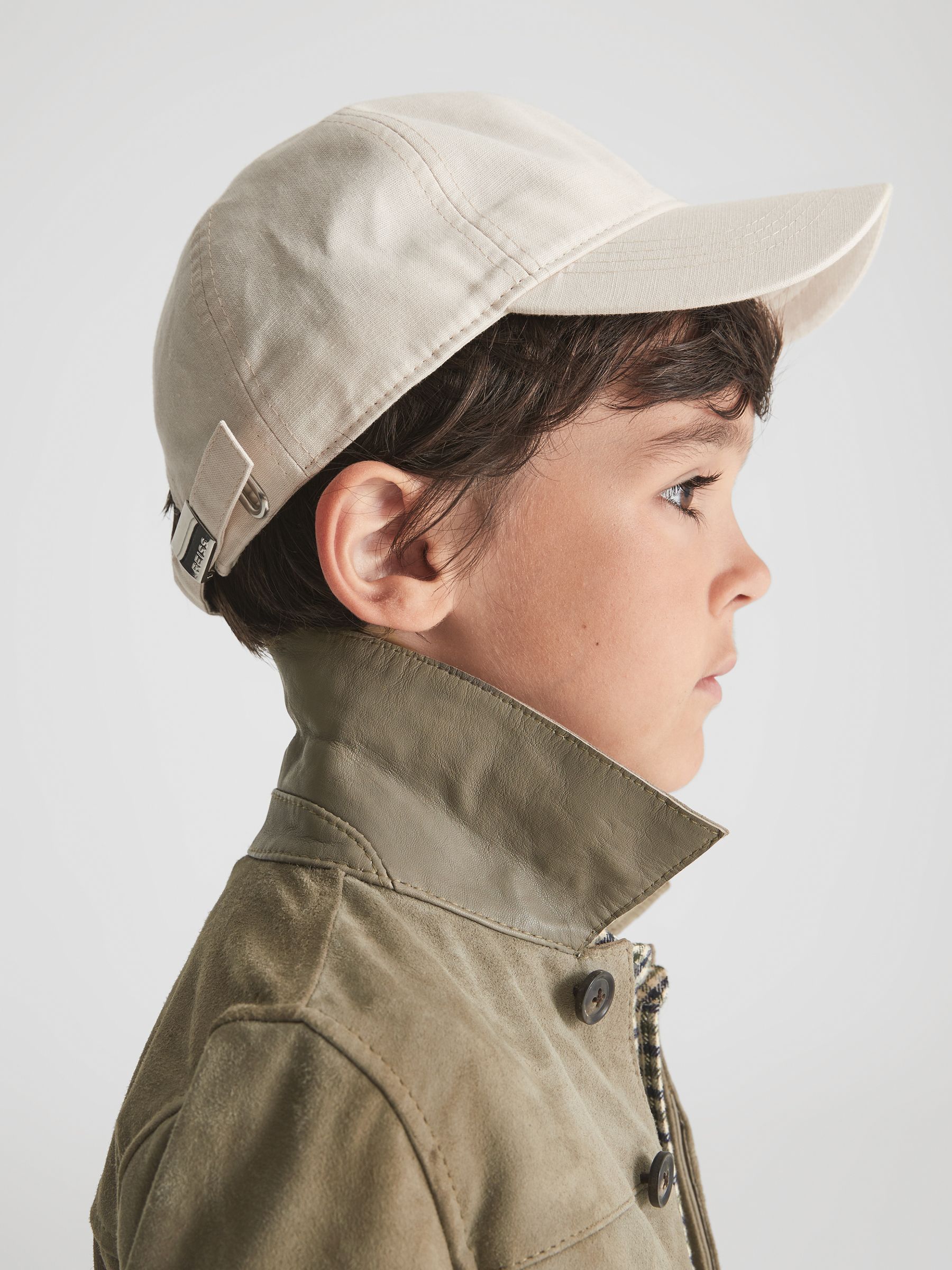 Junior Suede Overshirt in Sage - Image 7 of 9
