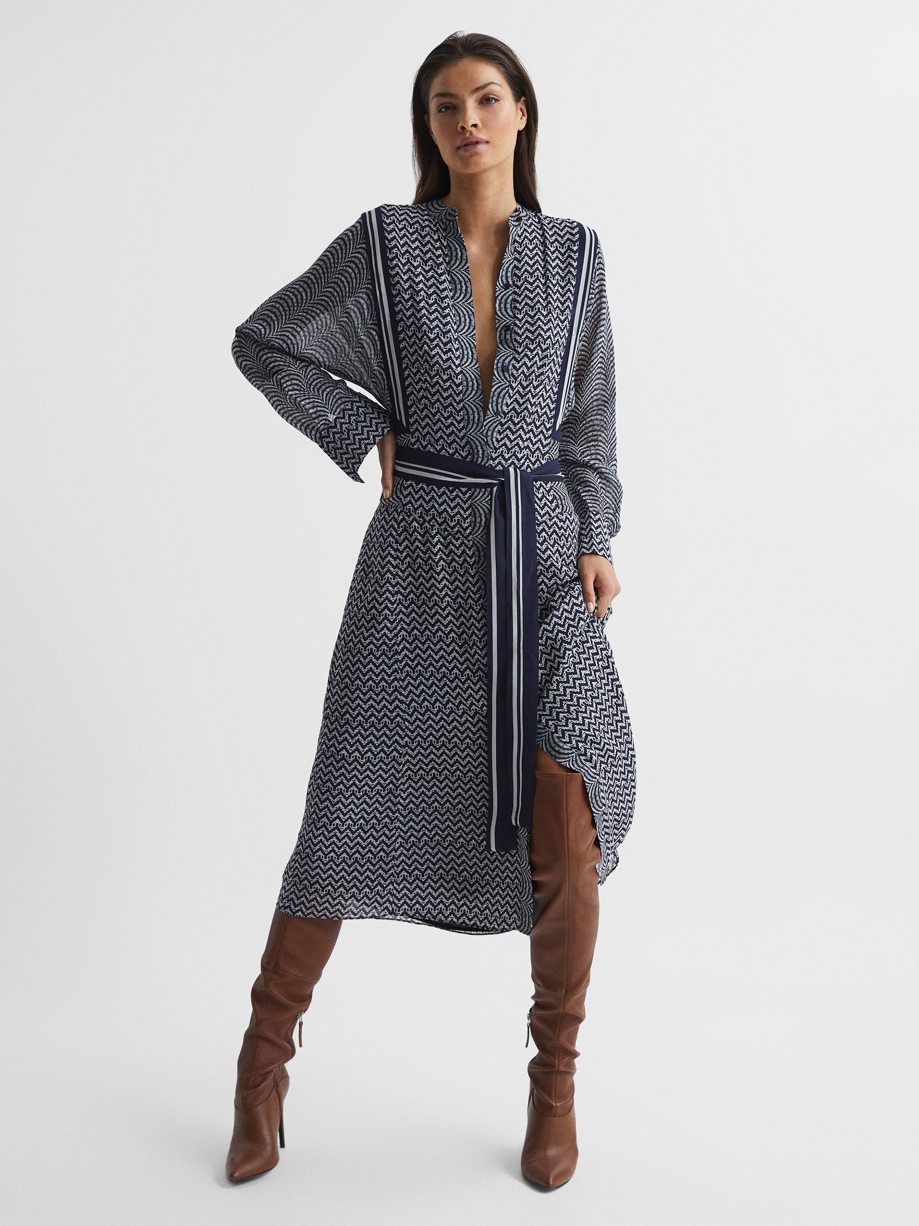 REISS:ミディドレス:UK 10P[RESALE] Reiss Valencia A-Line Midi-Dress | Saks Fifth Avenue