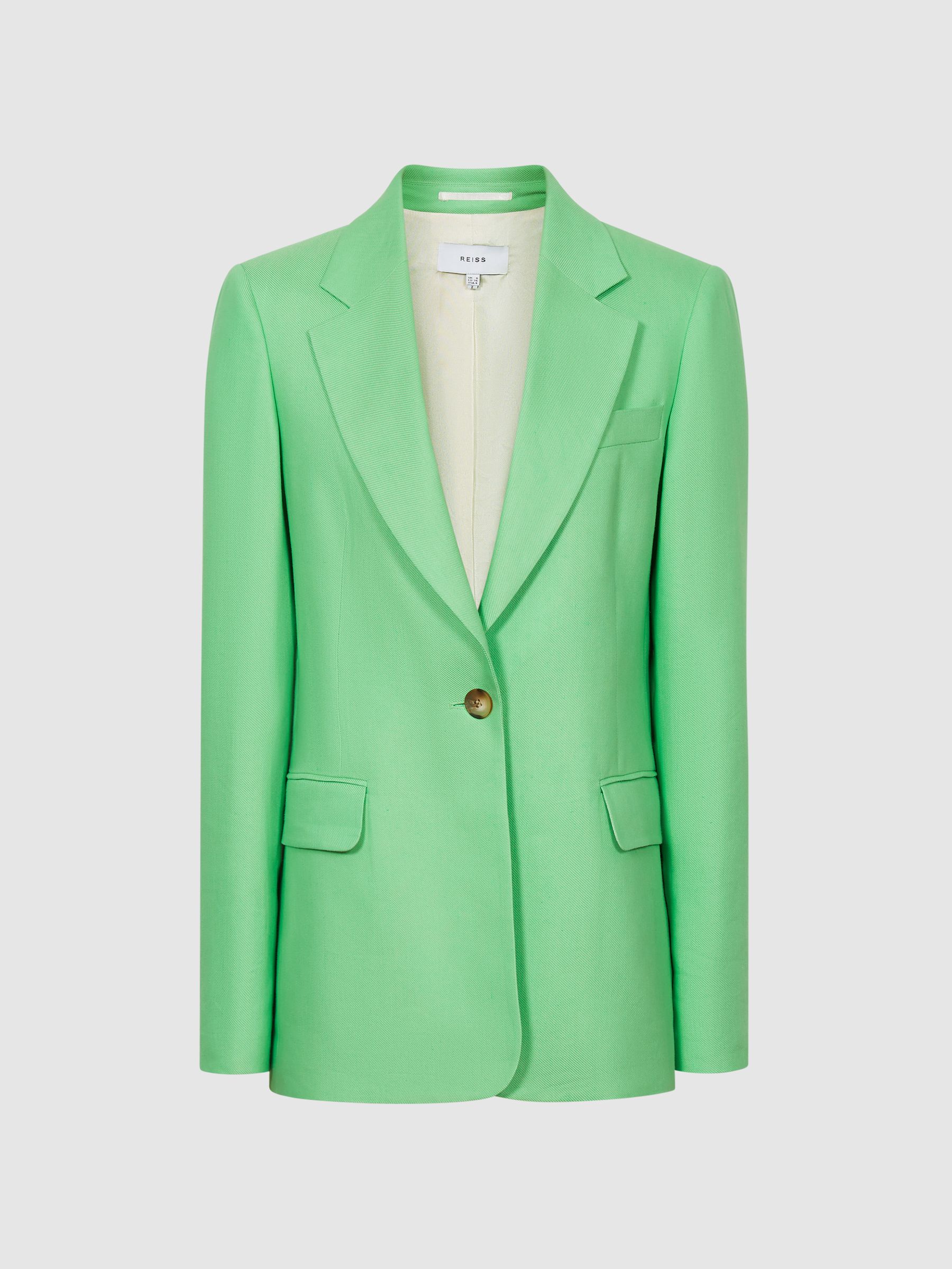 Single Breasted Blazer in Green - Image 2 of 7
