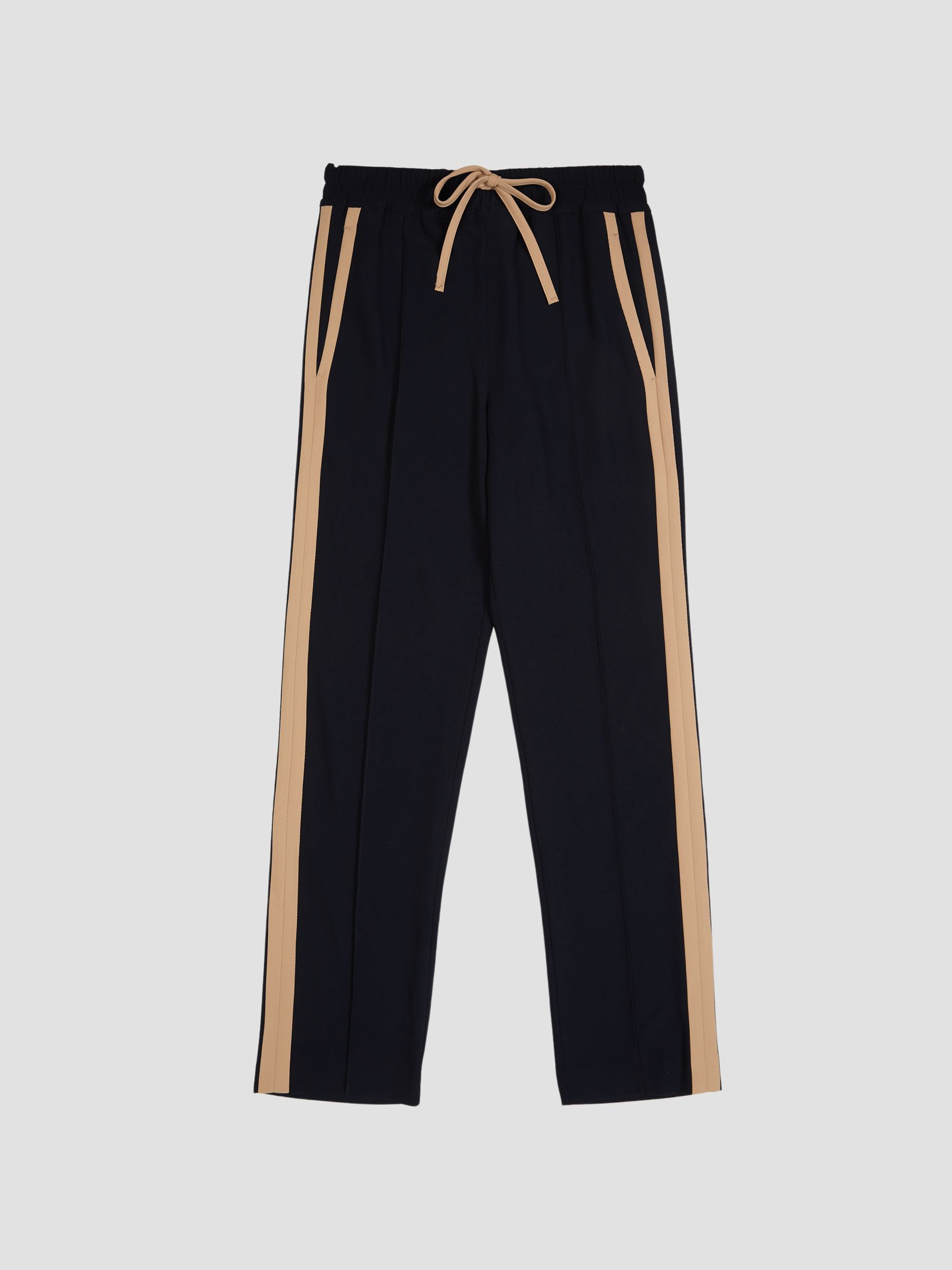 Tapered Side Stripe Trousers in Navy - Image 2 of 7