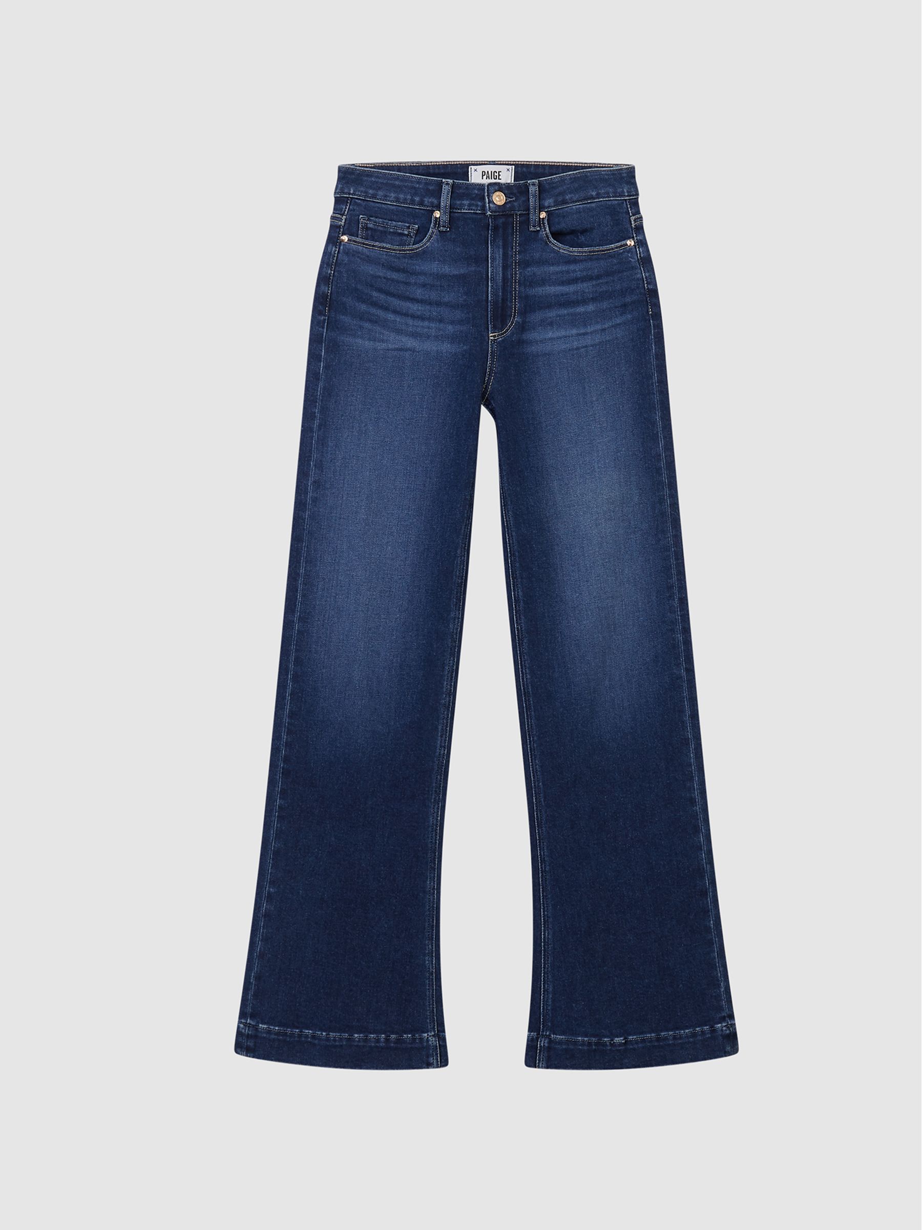 Paige High Rise Flared Jeans in Pale Blue - Image 2 of 7