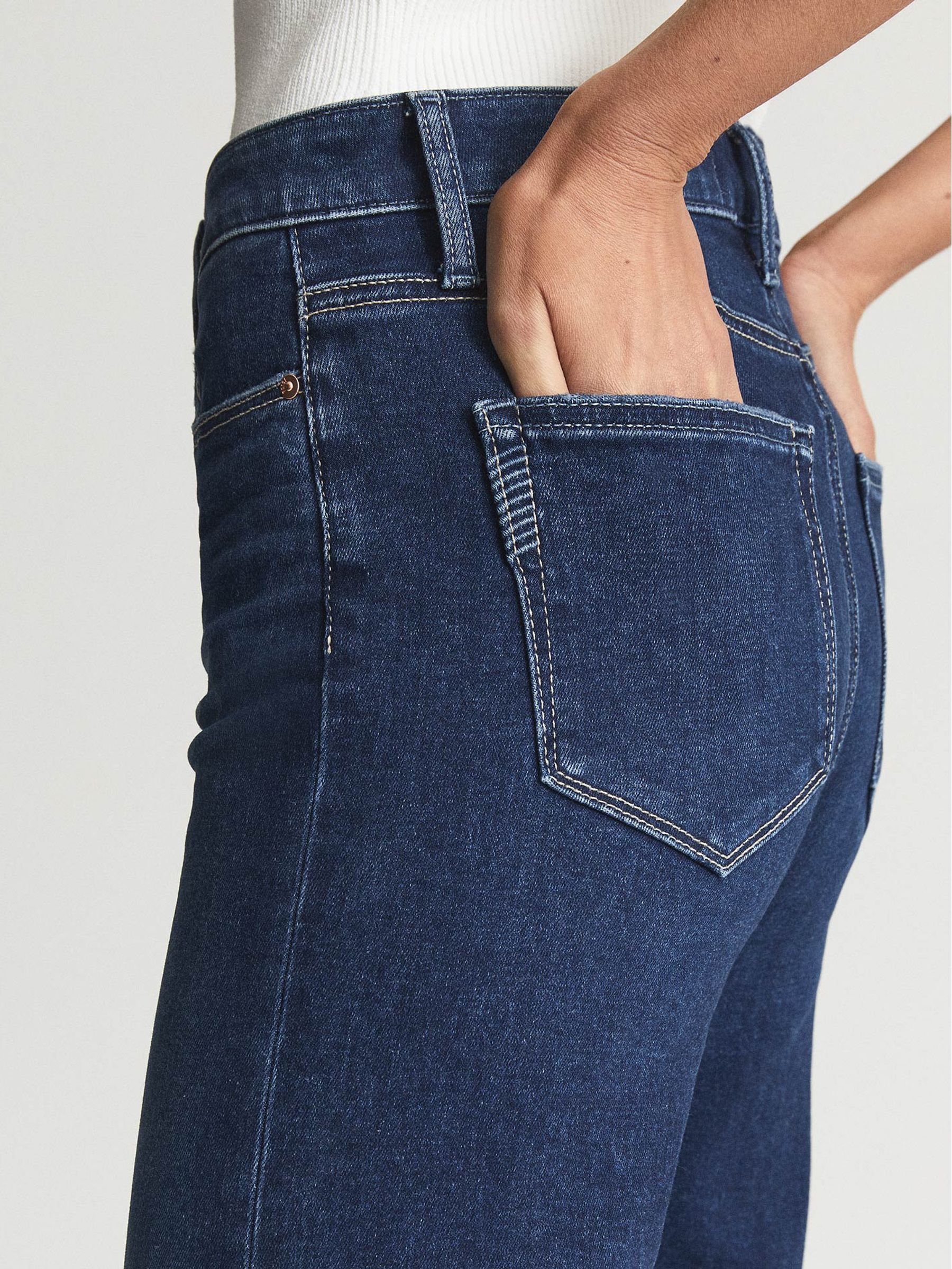 Paige High Rise Flared Jeans in Pale Blue - Image 6 of 7