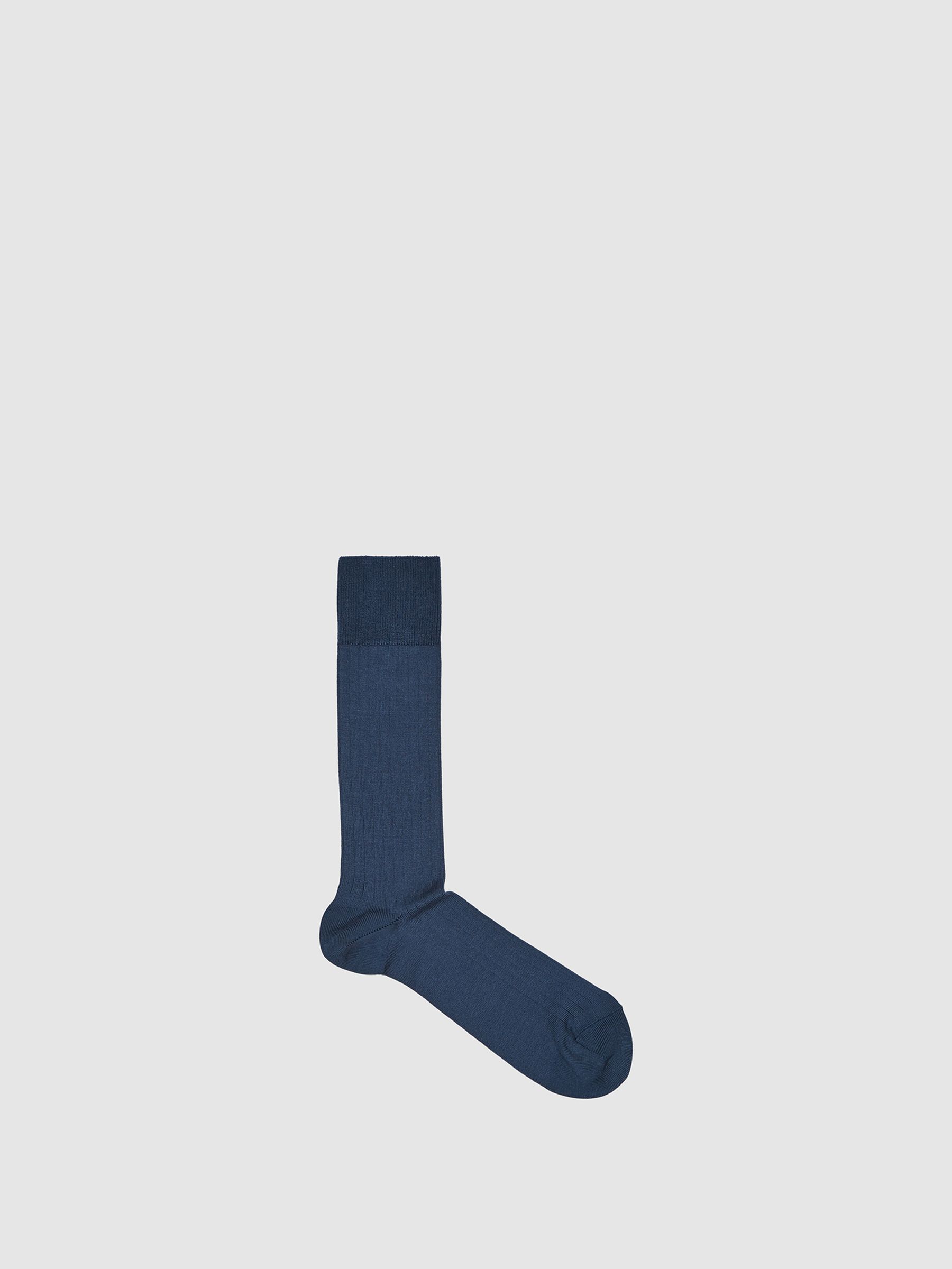 Ribbed Socks in Airforce Blue - Image 2 of 4