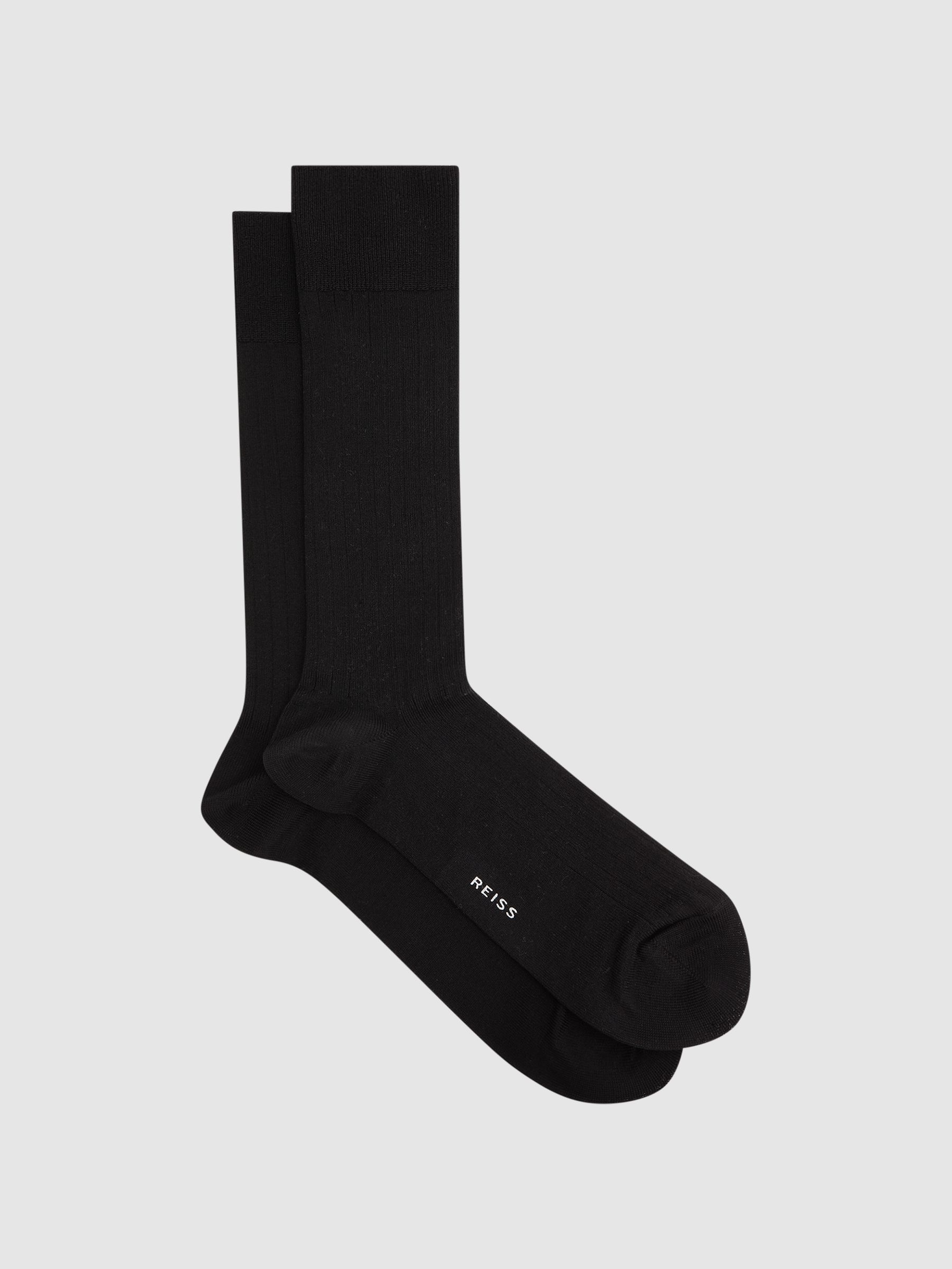 Ribbed Socks in Black - Image 1 of 4