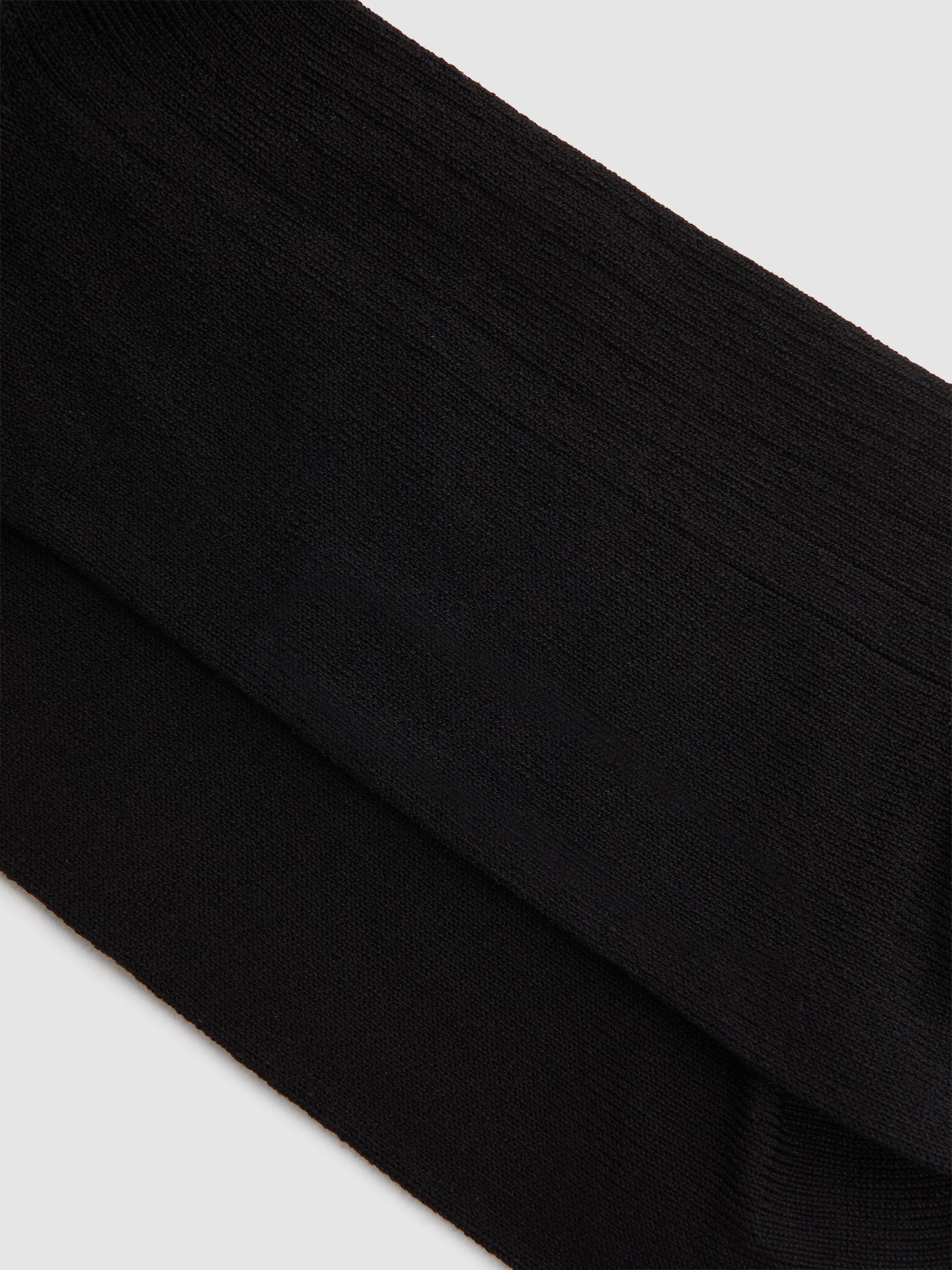 Cotton-Blend Ribbed Socks in Black - image 2