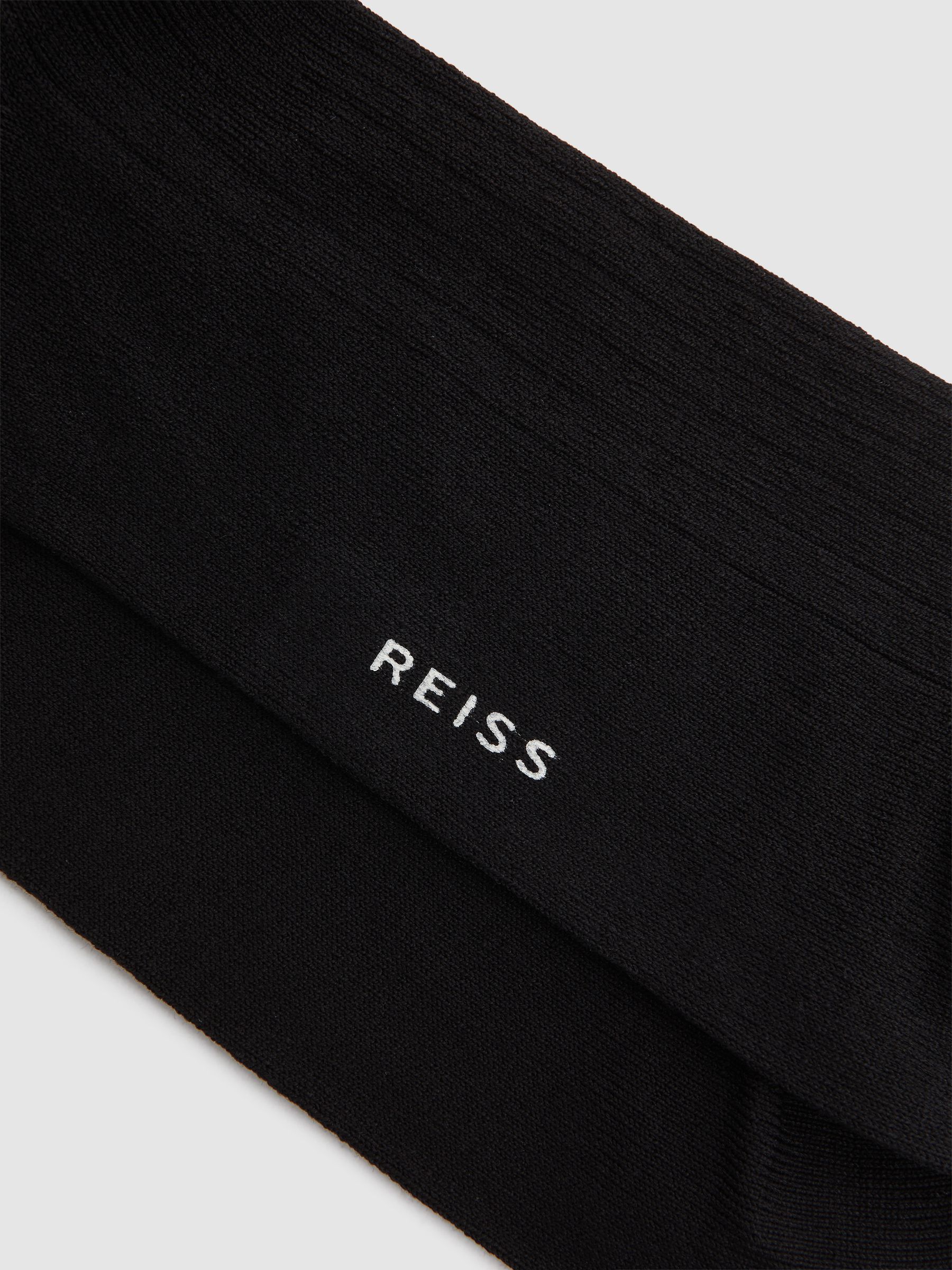 Ribbed Socks in Black - Image 4 of 4