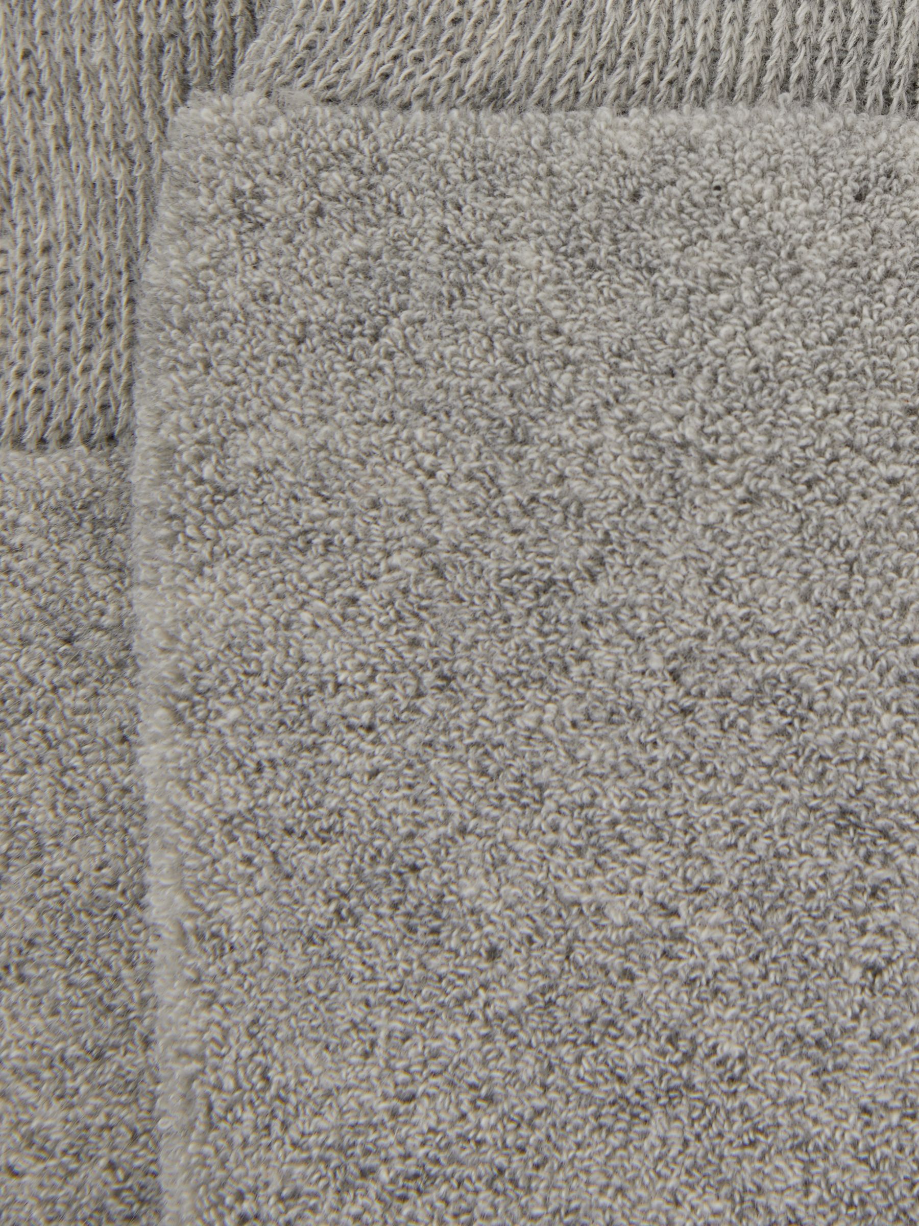 Cotton Blend Terry Towelling Socks in Grey Melange - Image 4 of 4