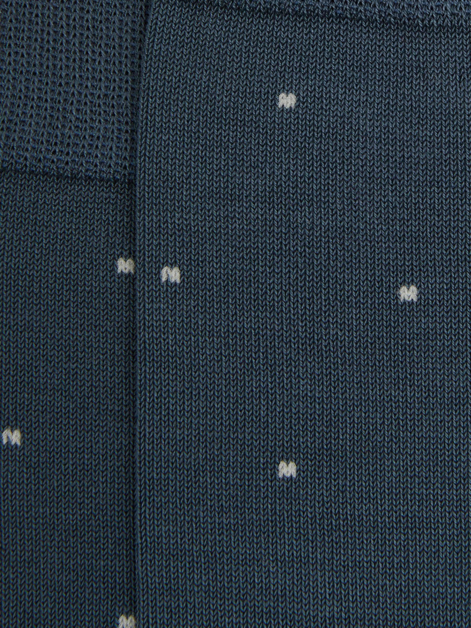 Polka Dot Socks in Airforce Blue - Image 4 of 4