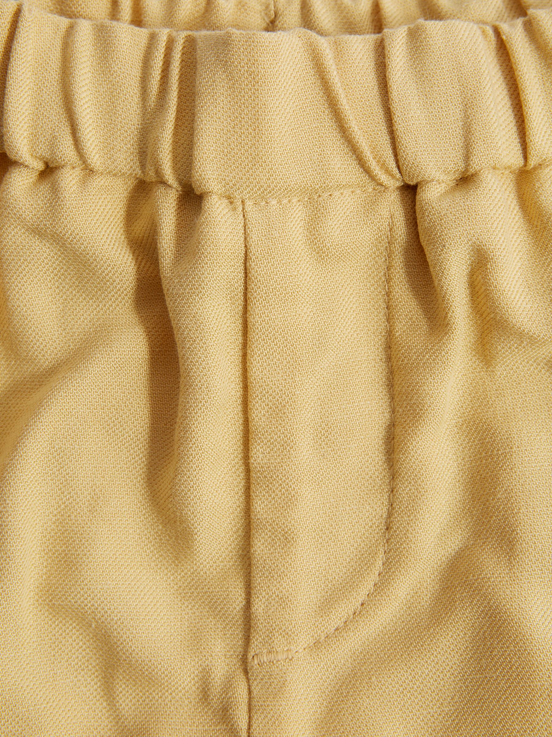 Textured Linen Blend Shorts in Lemon - Image 4 of 5