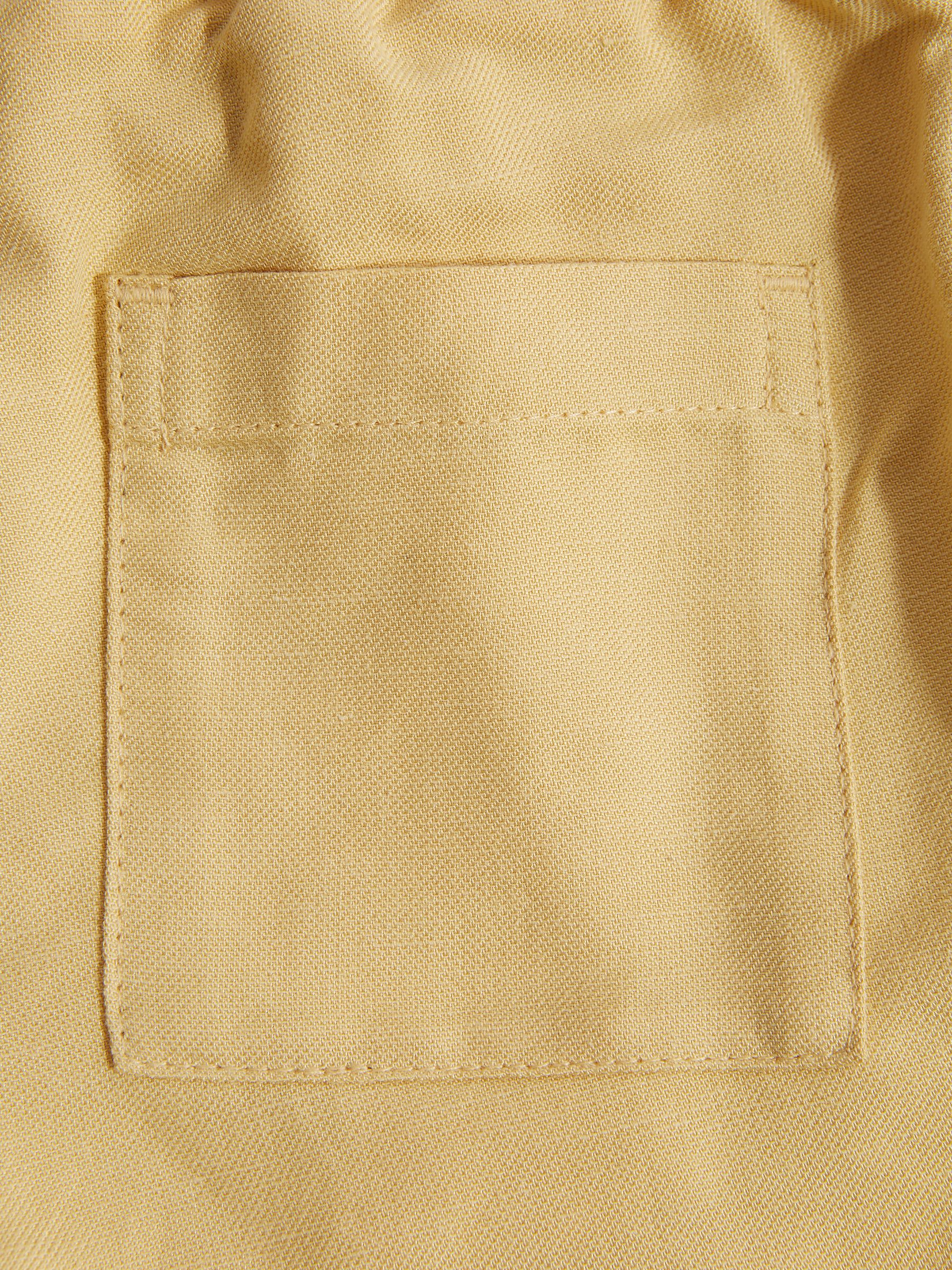 Textured Linen Blend Shorts in Lemon - Image 5 of 5