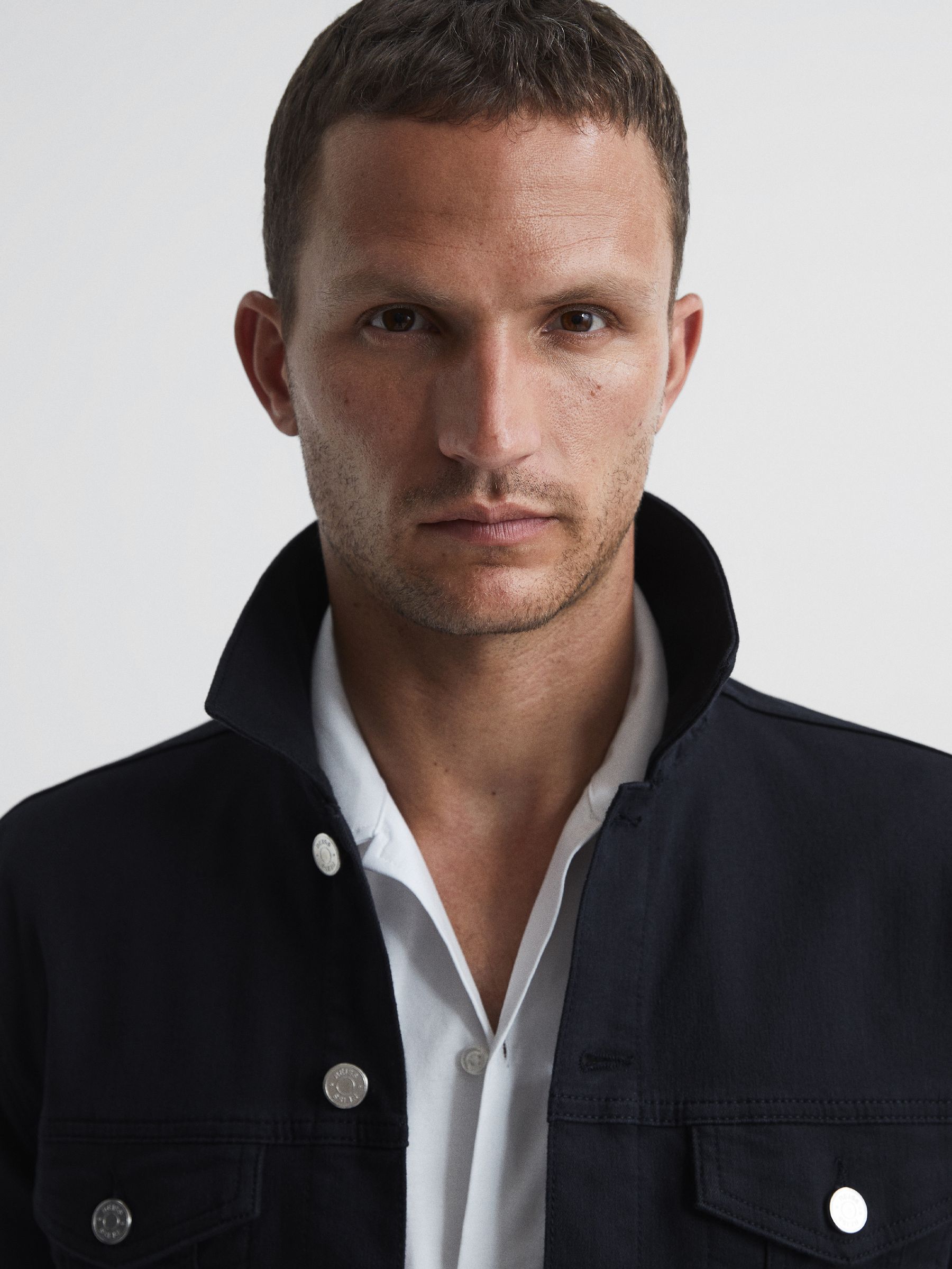 Staywash Denim Trucker Jacket in Indigo - Image 6 of 6