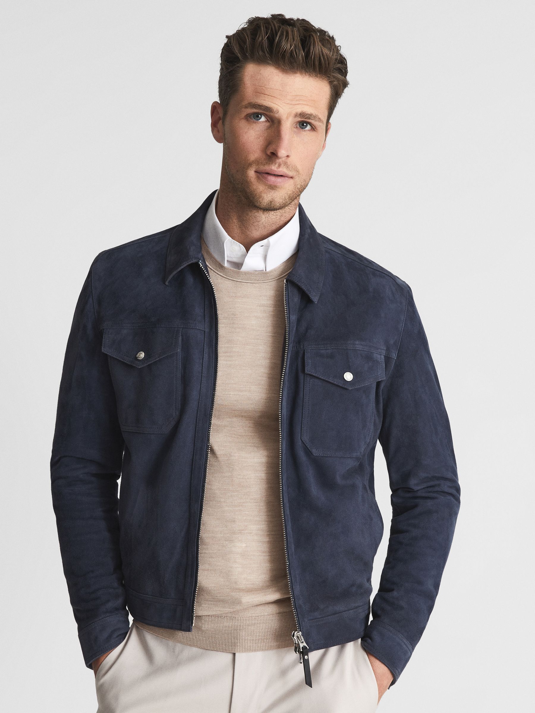 Merino Wool Jumper in Wheat Melange - Image 6 of 6