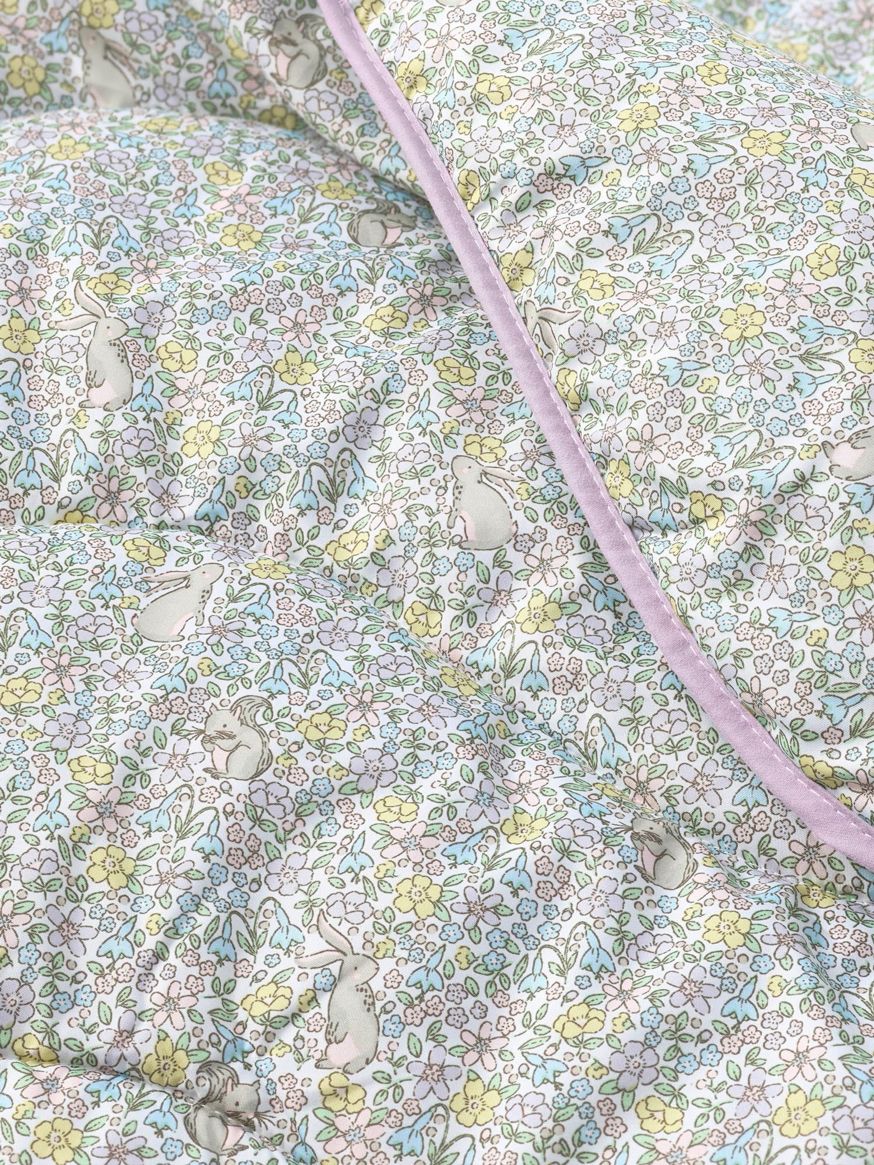 NightLark Junior Printed Coverless Duvet Set IN THE GARDEN - 4.5 tog Single in Green - Image 5 of 6