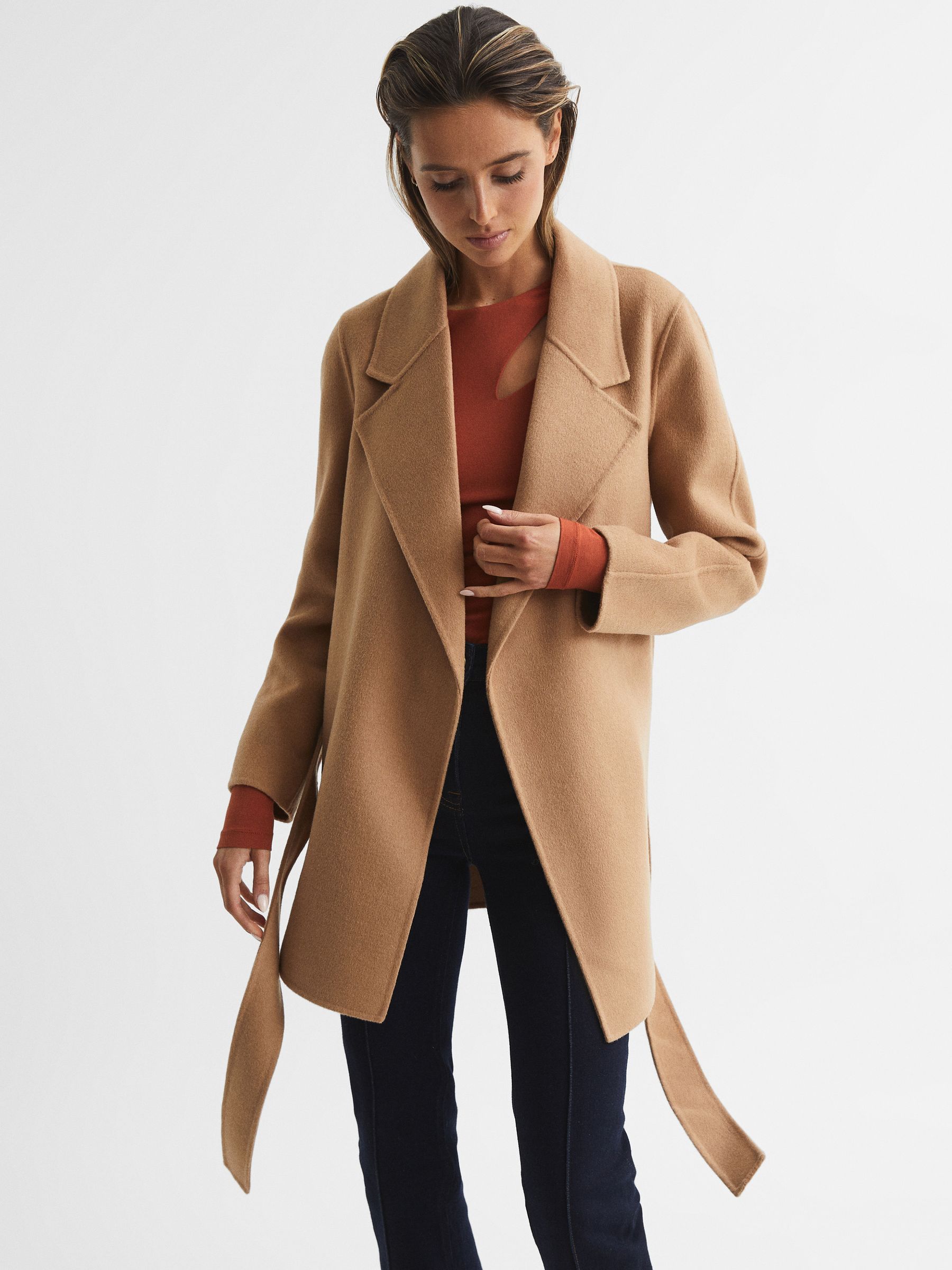 Cut-Out Long Sleeve Top in Orange - Image 6 of 7