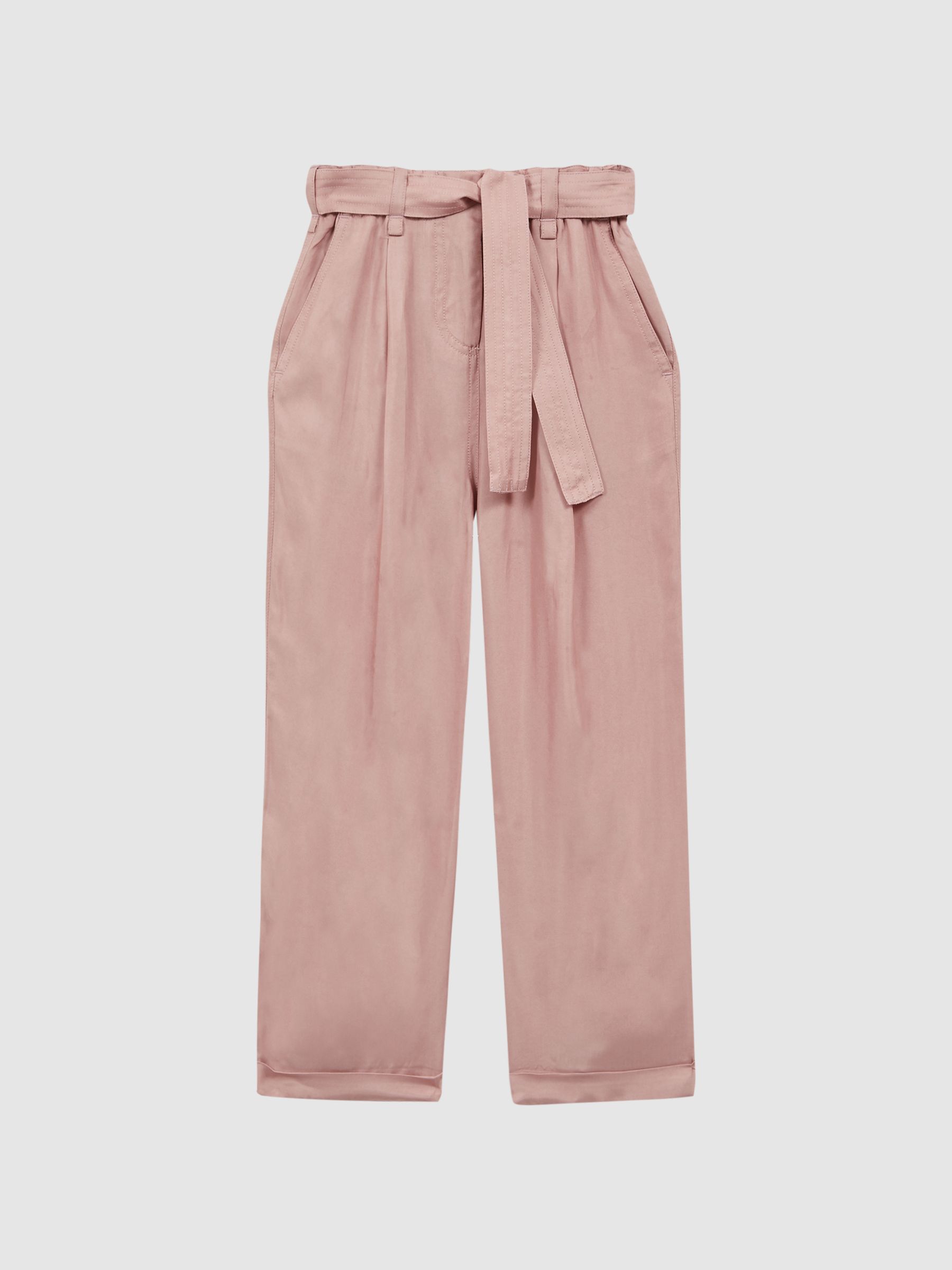 9-14 yrs Paper Bag Cargo Trousers in Pink - Image 2 of 5 9-14 yrs Paper Bag Cargo Trousers in Pink - Image 2 of 5