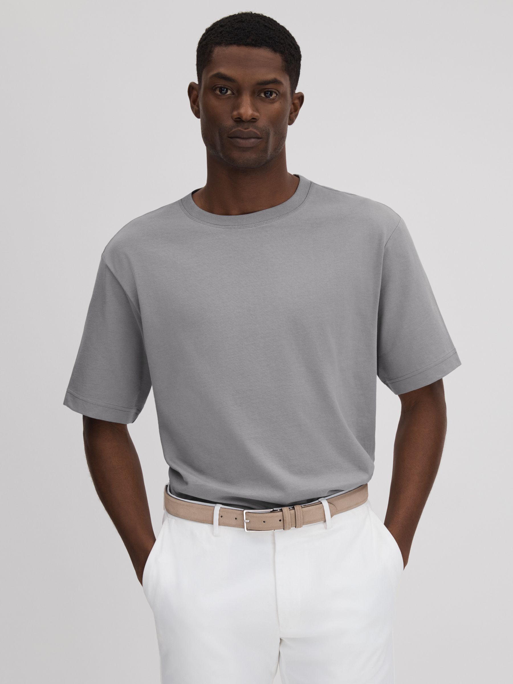 Oversized Garment Dye T-Shirt in Porcelain Blue - Image 1 of 5