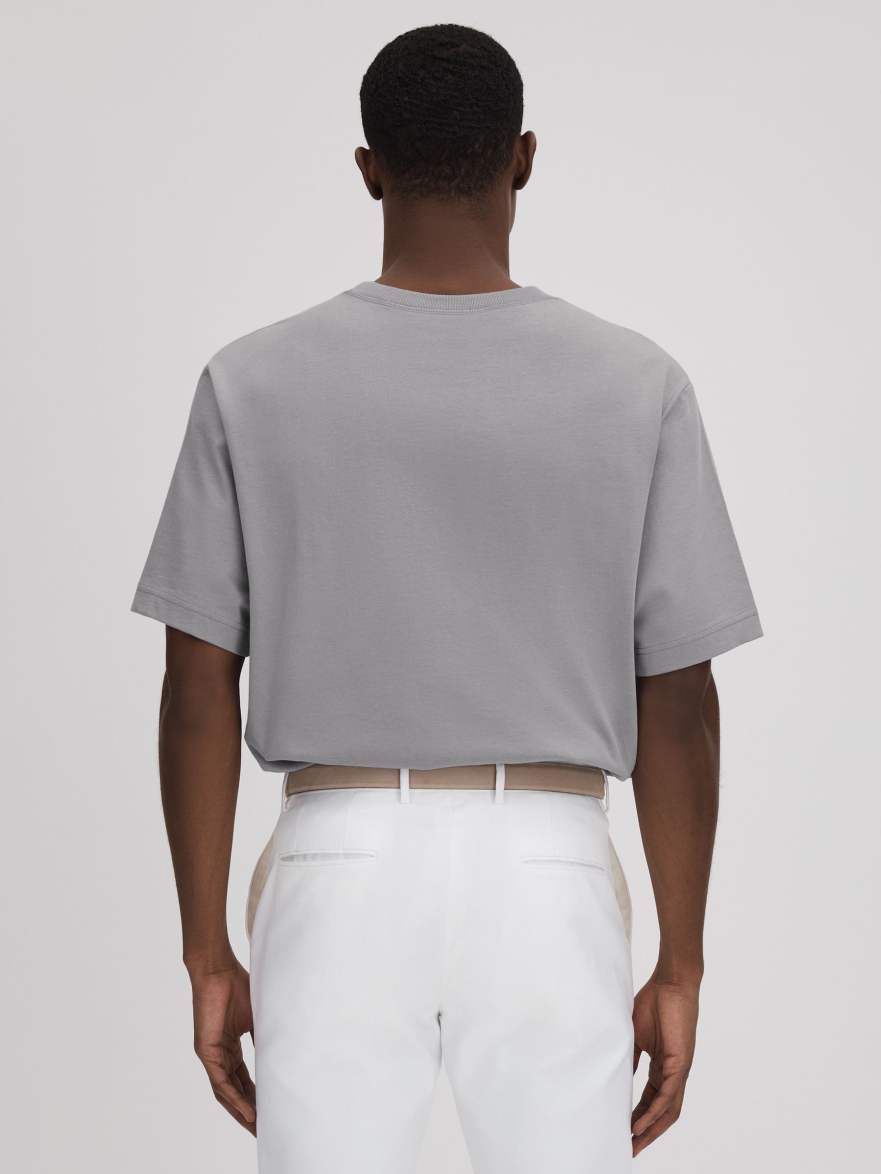 Oversized Garment Dye T-Shirt in Porcelain Blue - Image 5 of 5