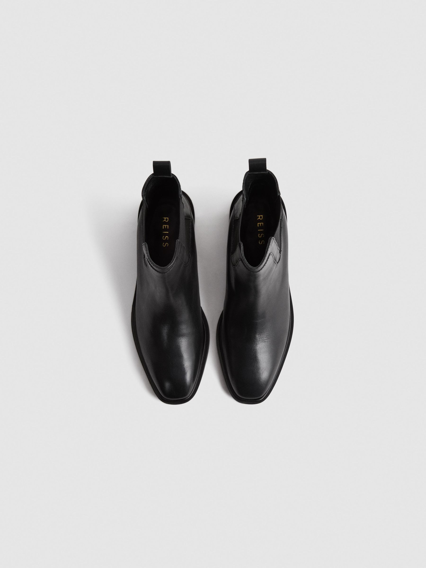 Leather Chelsea Boots in Black - Image 3 of 5