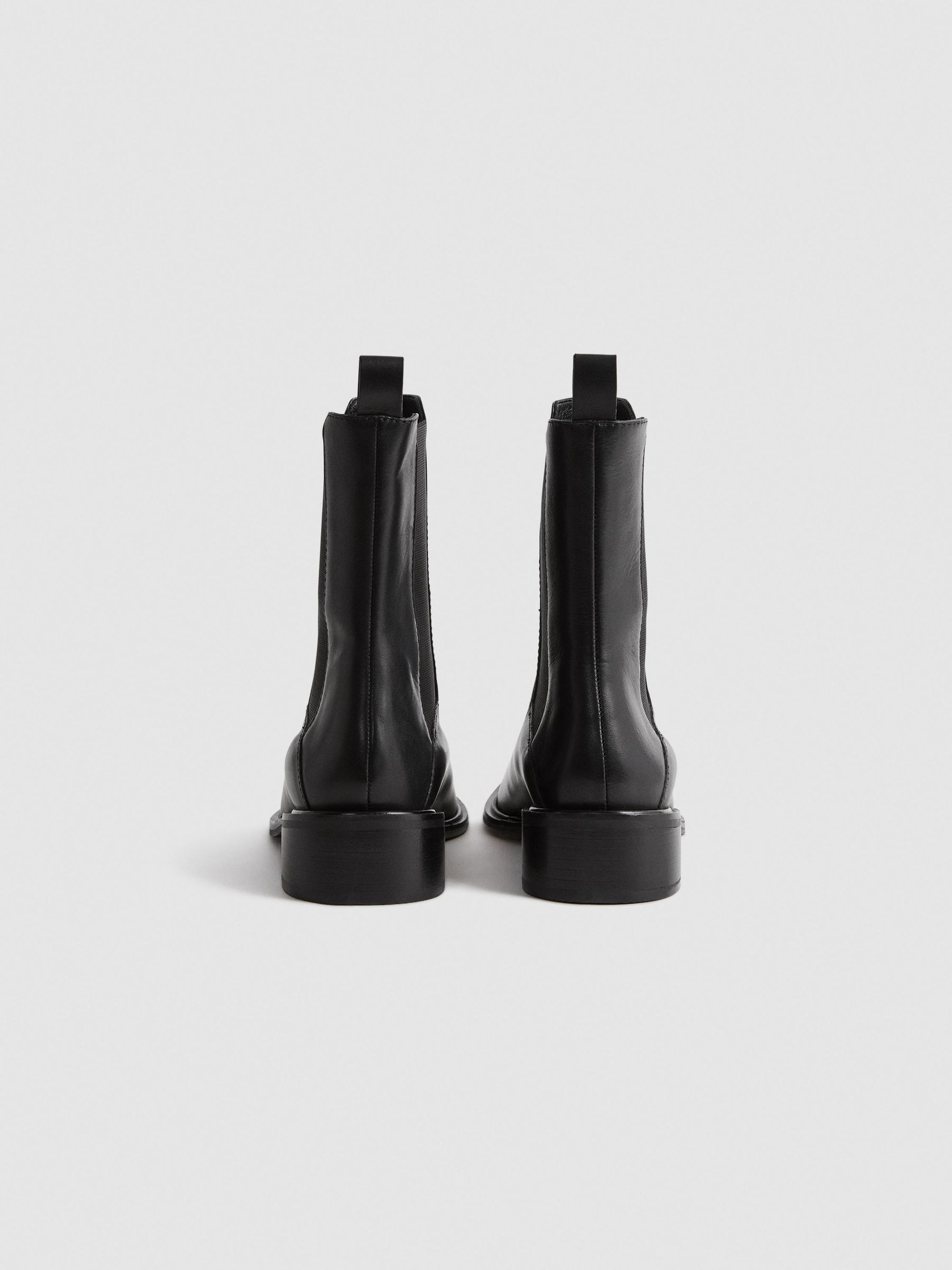 Leather Chelsea Boots in Black - Image 4 of 5
