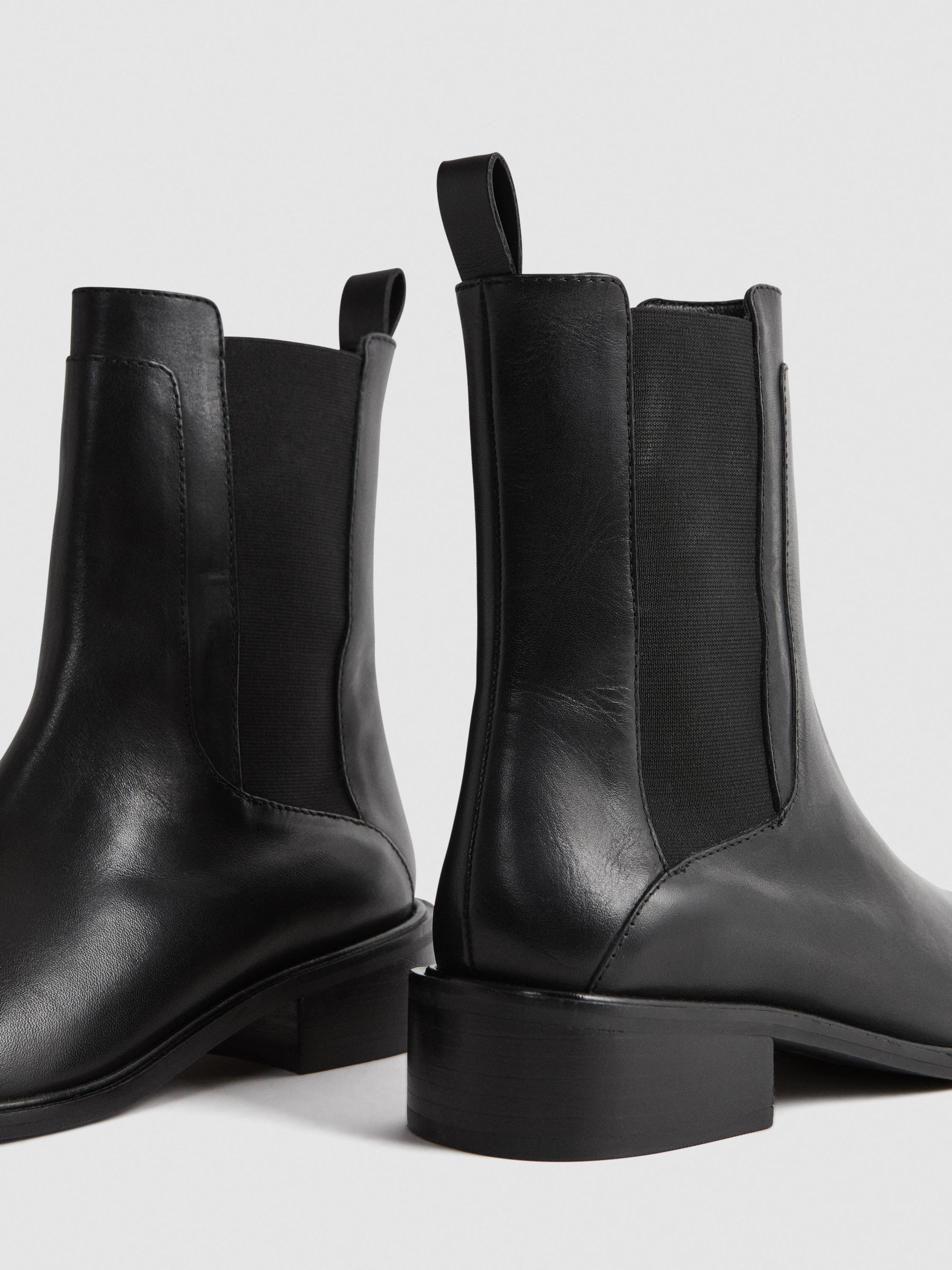 Leather Chelsea Boots in Black - Image 5 of 5