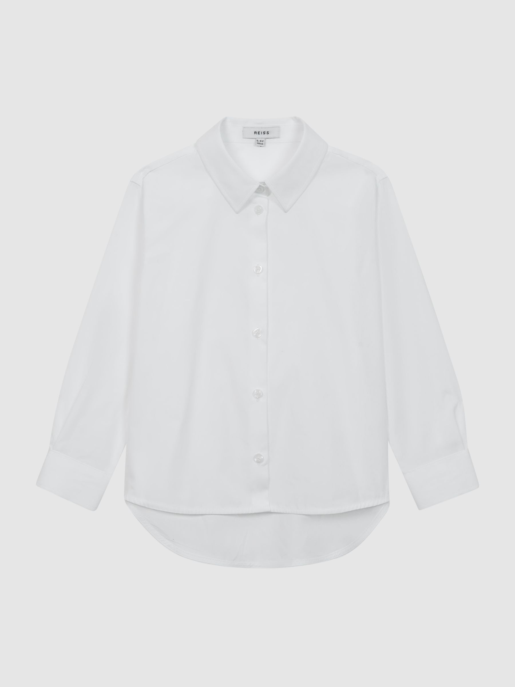 4-9 yrs Cotton Buttoned Shirt in White - Image 2 of 7