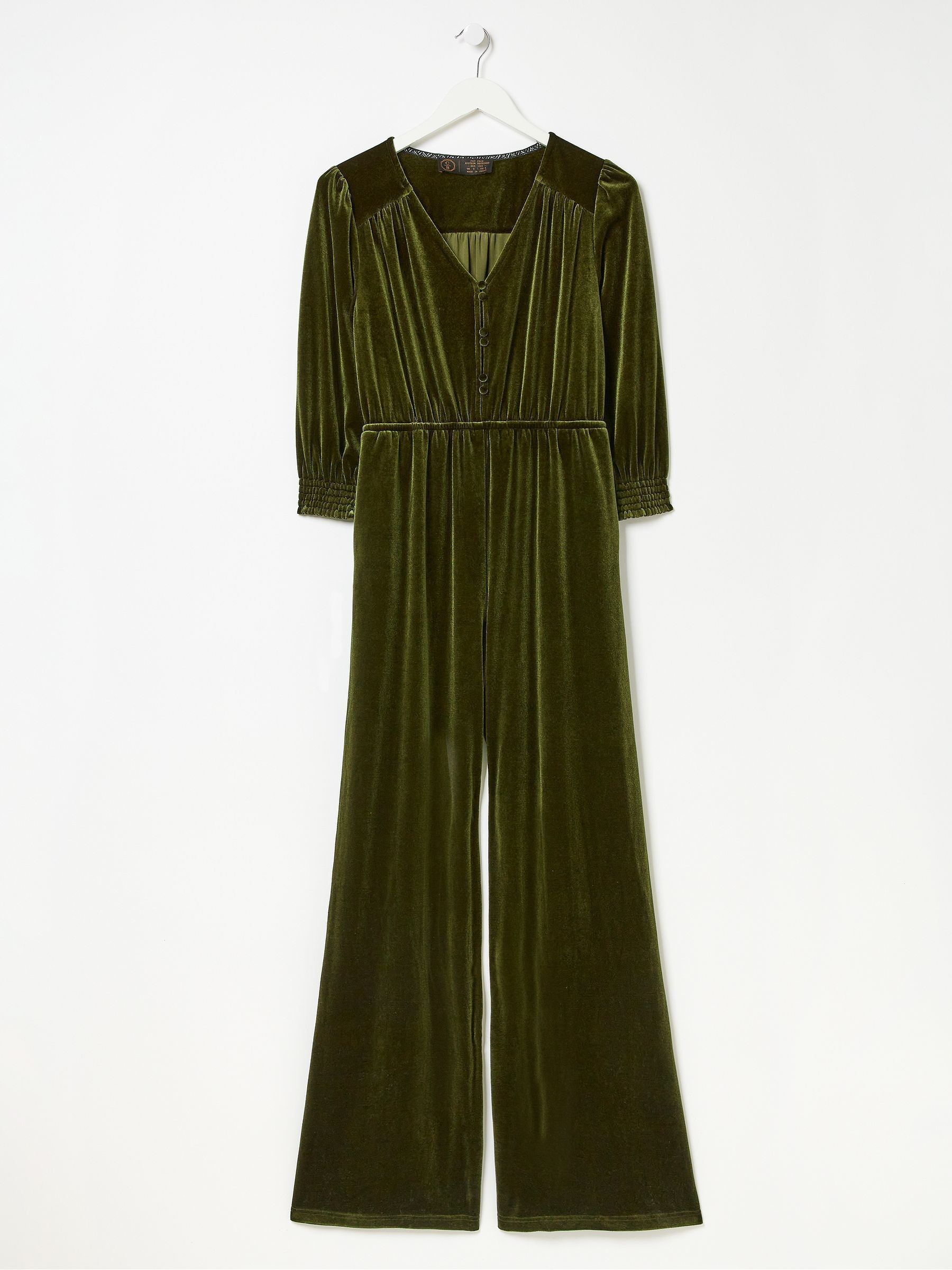 Green Juniper Velvet Jumpsuit - Image 4 of 4