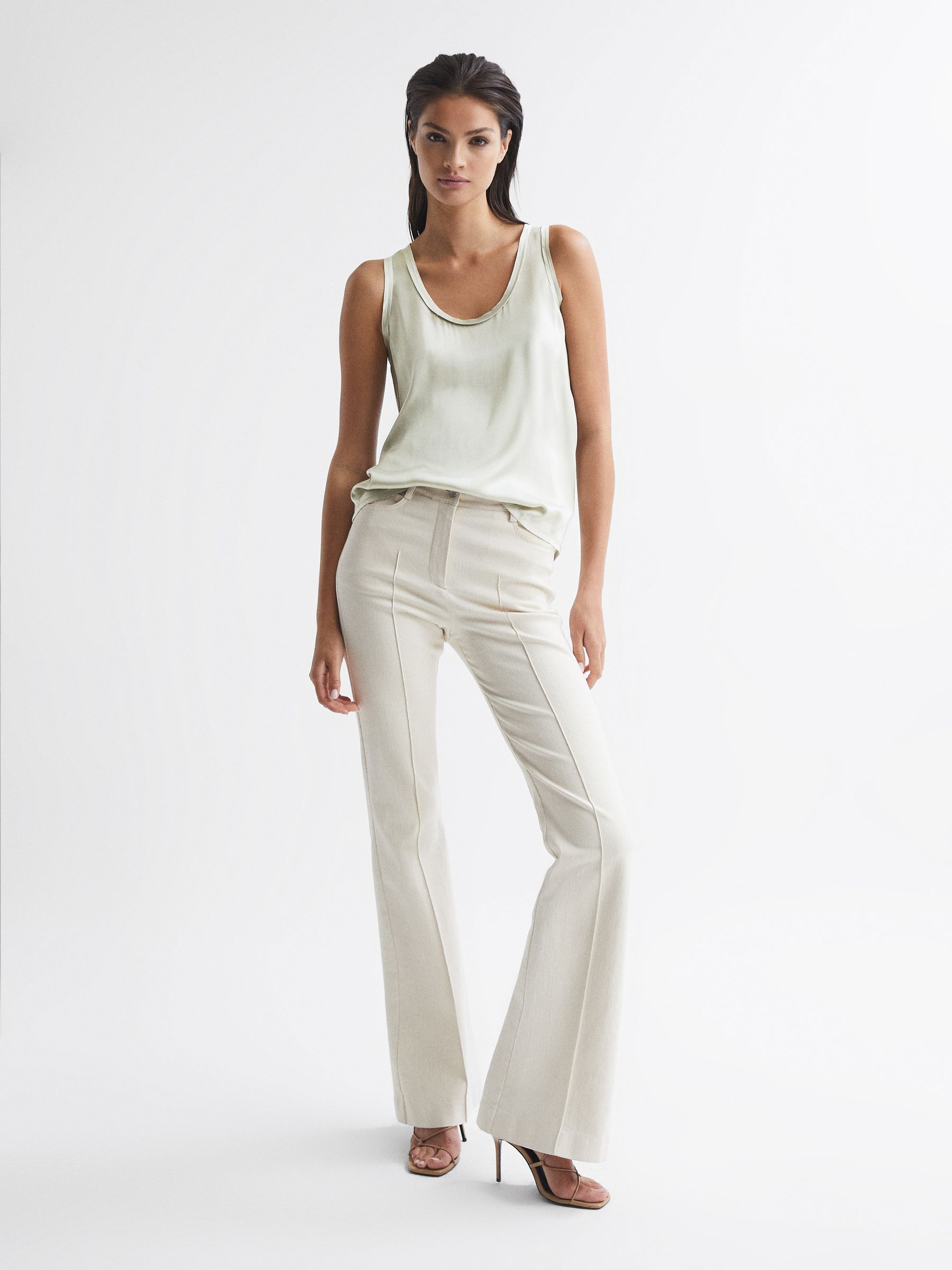 Silk Front Vest in Mint - Image 3 of 7