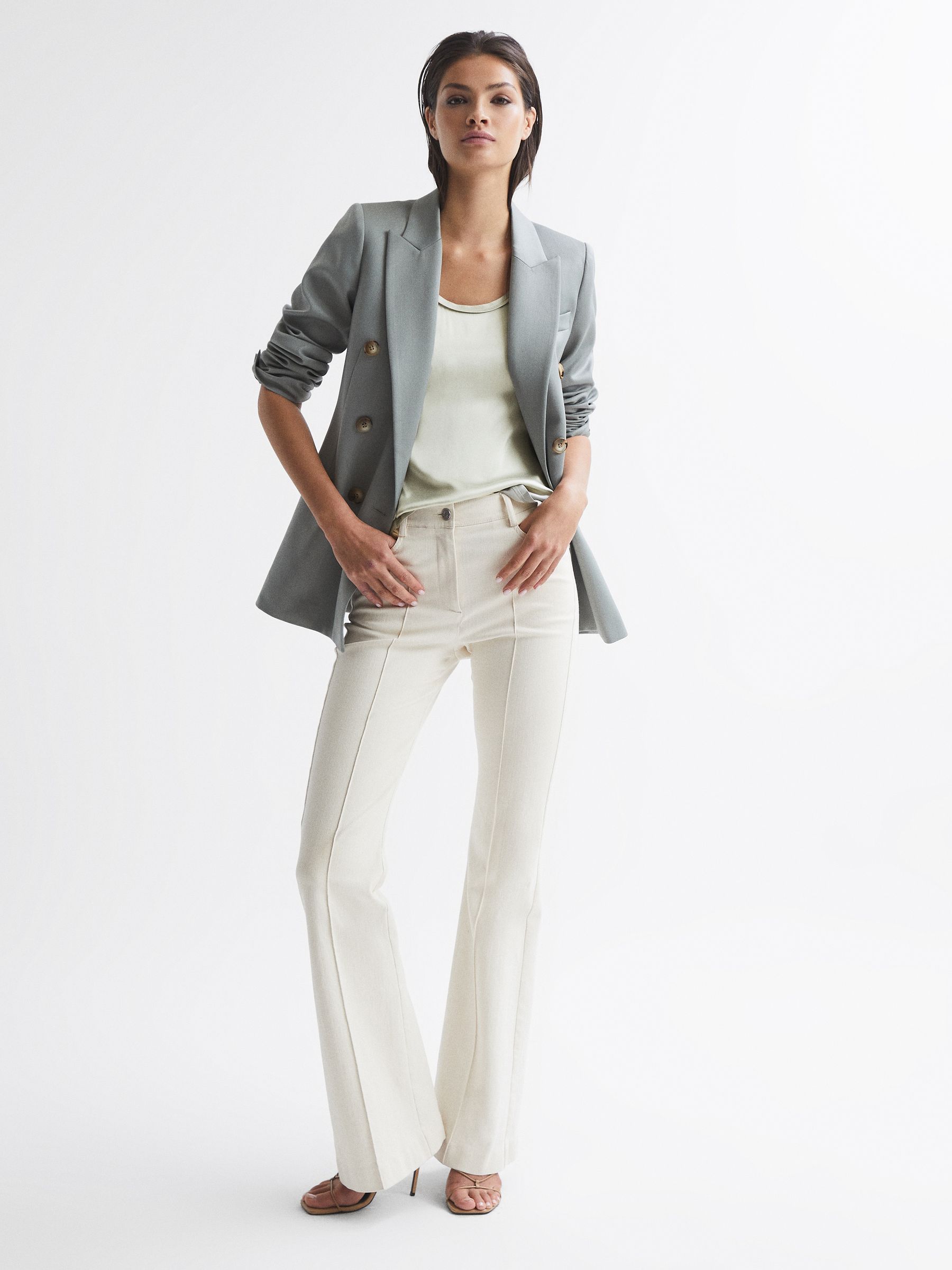 Silk Front Vest in Mint - Image 7 of 7