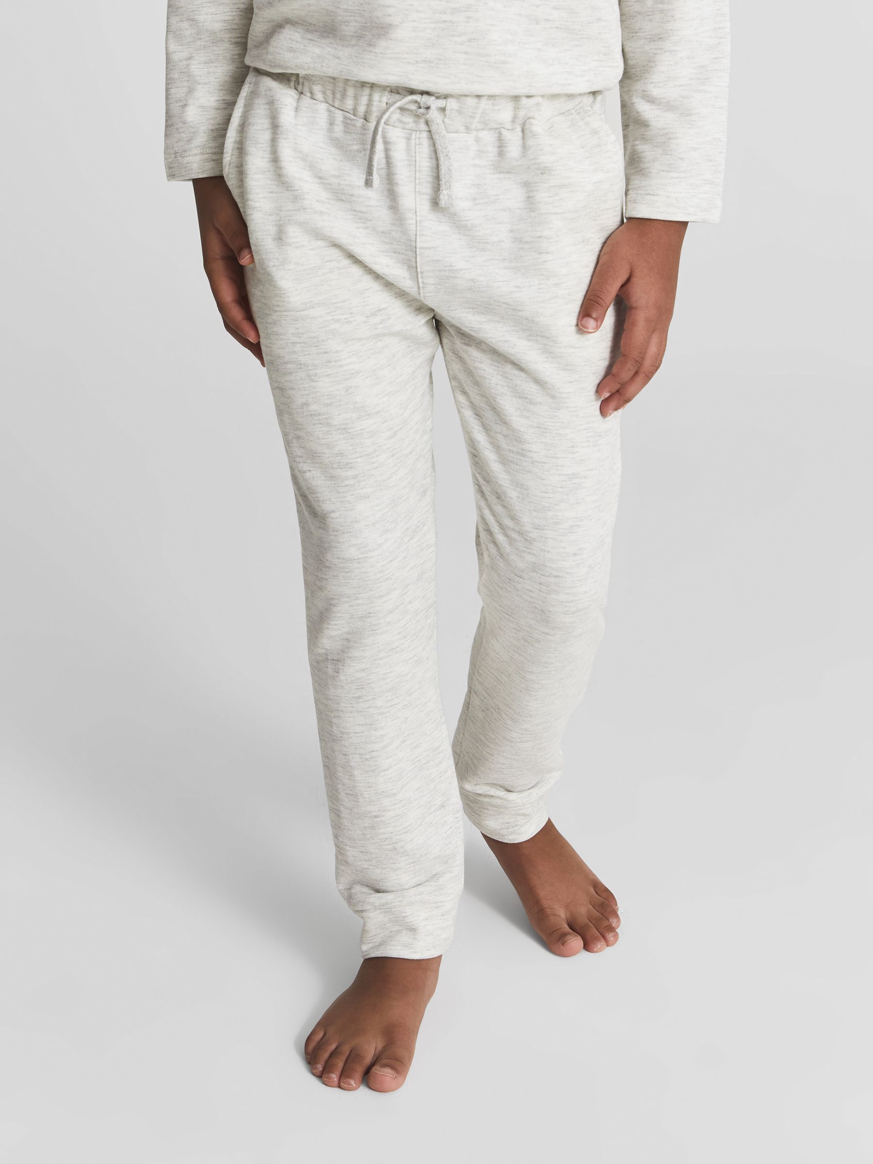 Melange Tracksuit Joggers in Soft Grey - Image 3 of 6