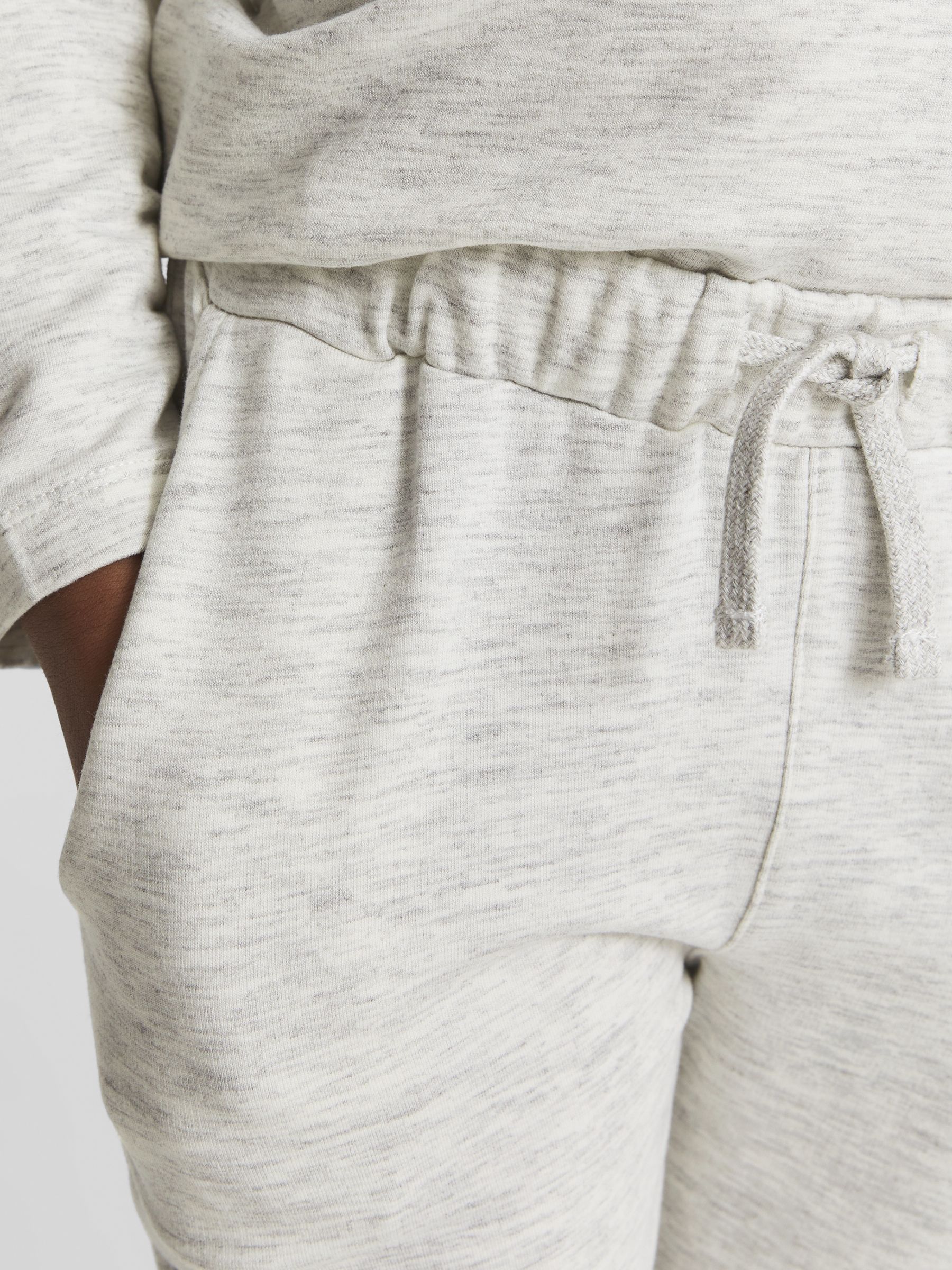 Melange Tracksuit Joggers in Soft Grey - Image 4 of 6