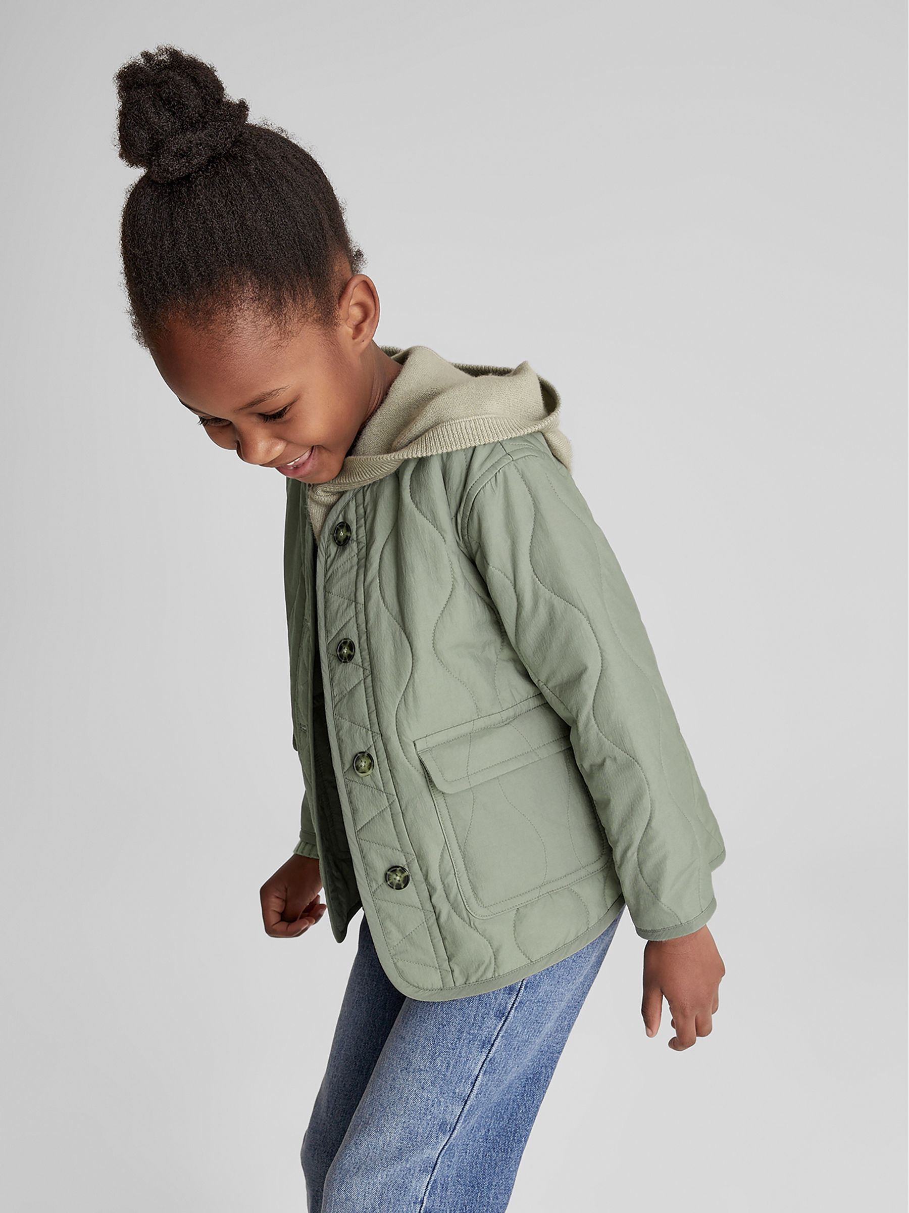 Wool Cashmere Blend Hoodie in Sage - Image 4 of 7