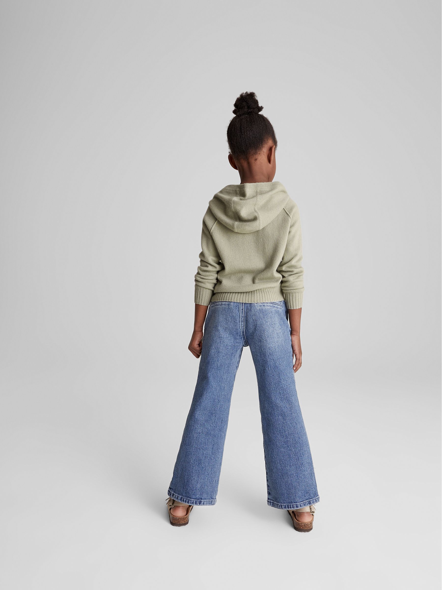 Wool Cashmere Blend Hoodie in Sage - Image 5 of 7