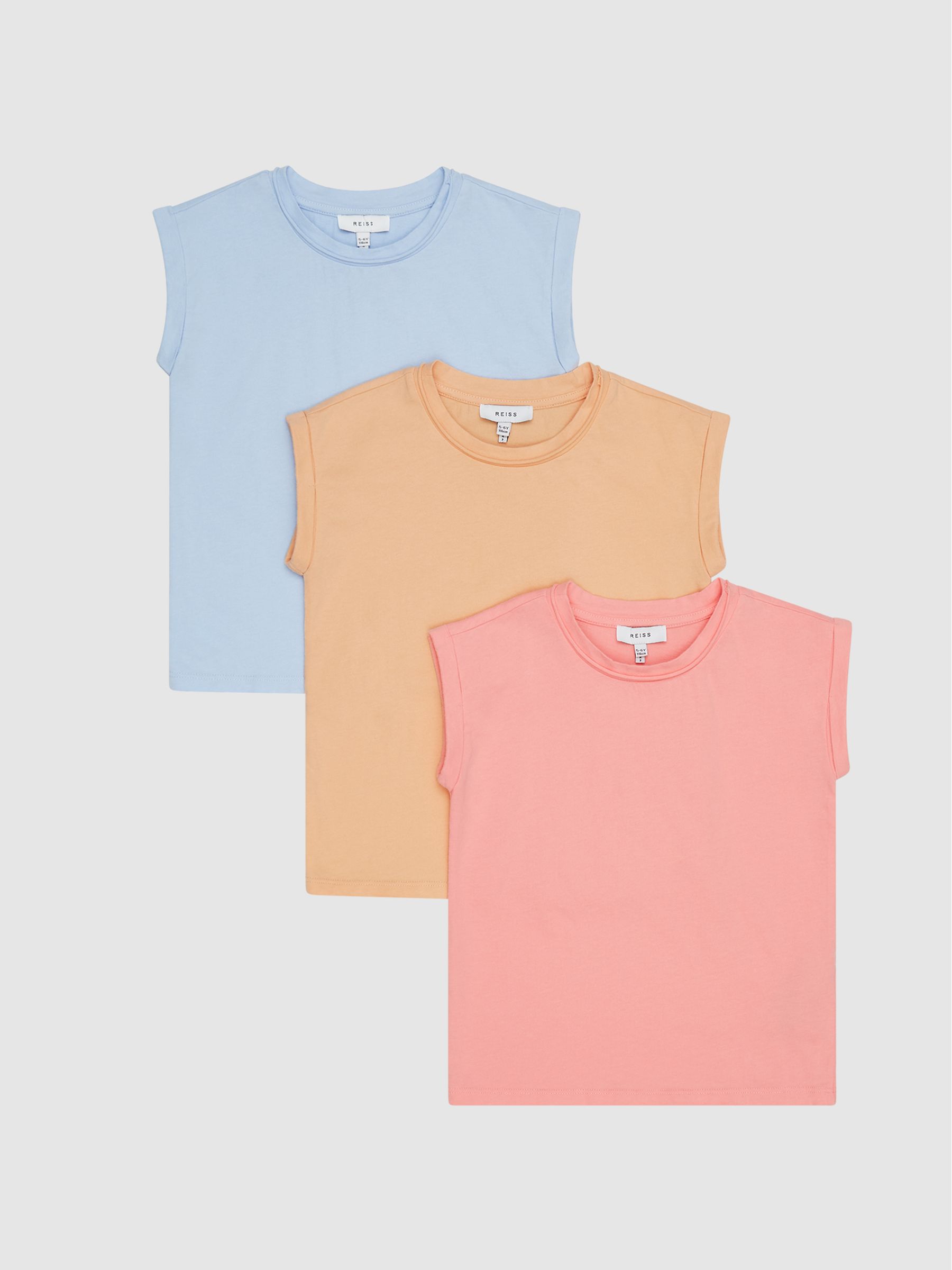 Three Pack Of Crew Neck T-shirts in Multi - Image 2 of 8