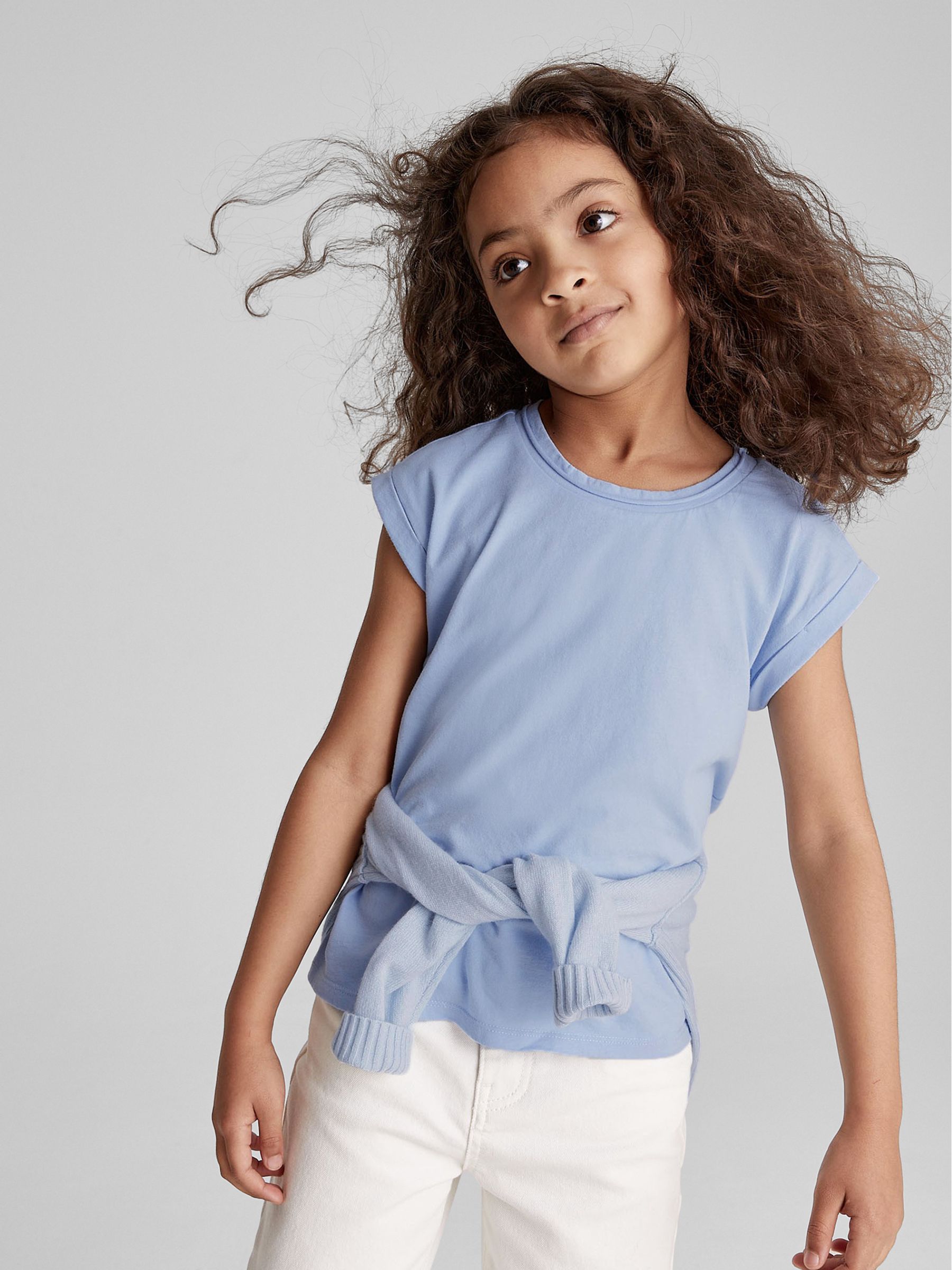 Crew Neck Jersey T-shirt in Blue - Image 3 of 4