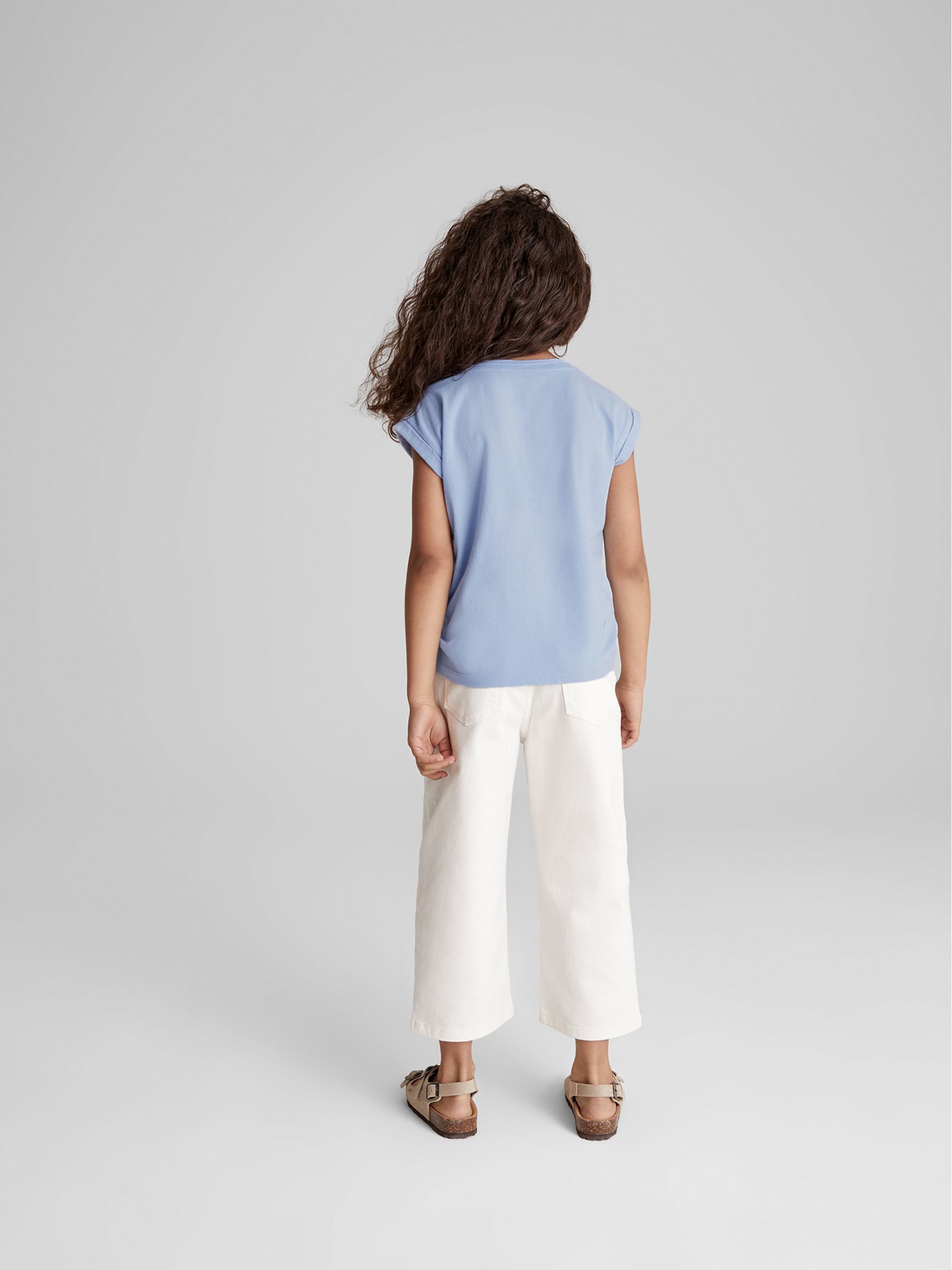 Crew Neck Jersey T-shirt in Blue - Image 4 of 4